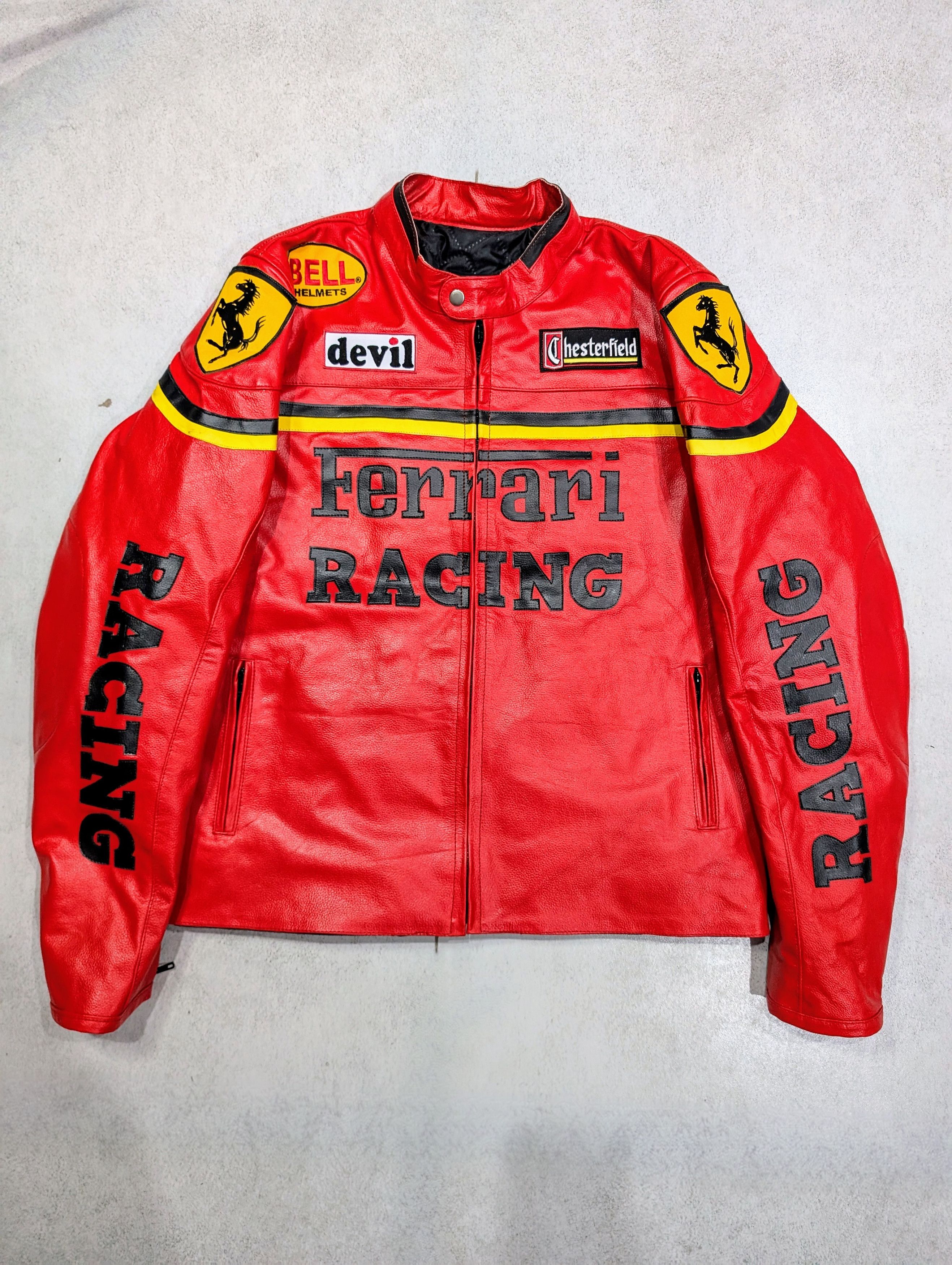 Vintage 🔥Vintage Ferrari Racing Leather Jacket 100% genuine leather Size M / US 6-8 / IT 42-44 - 1 Thumbnail