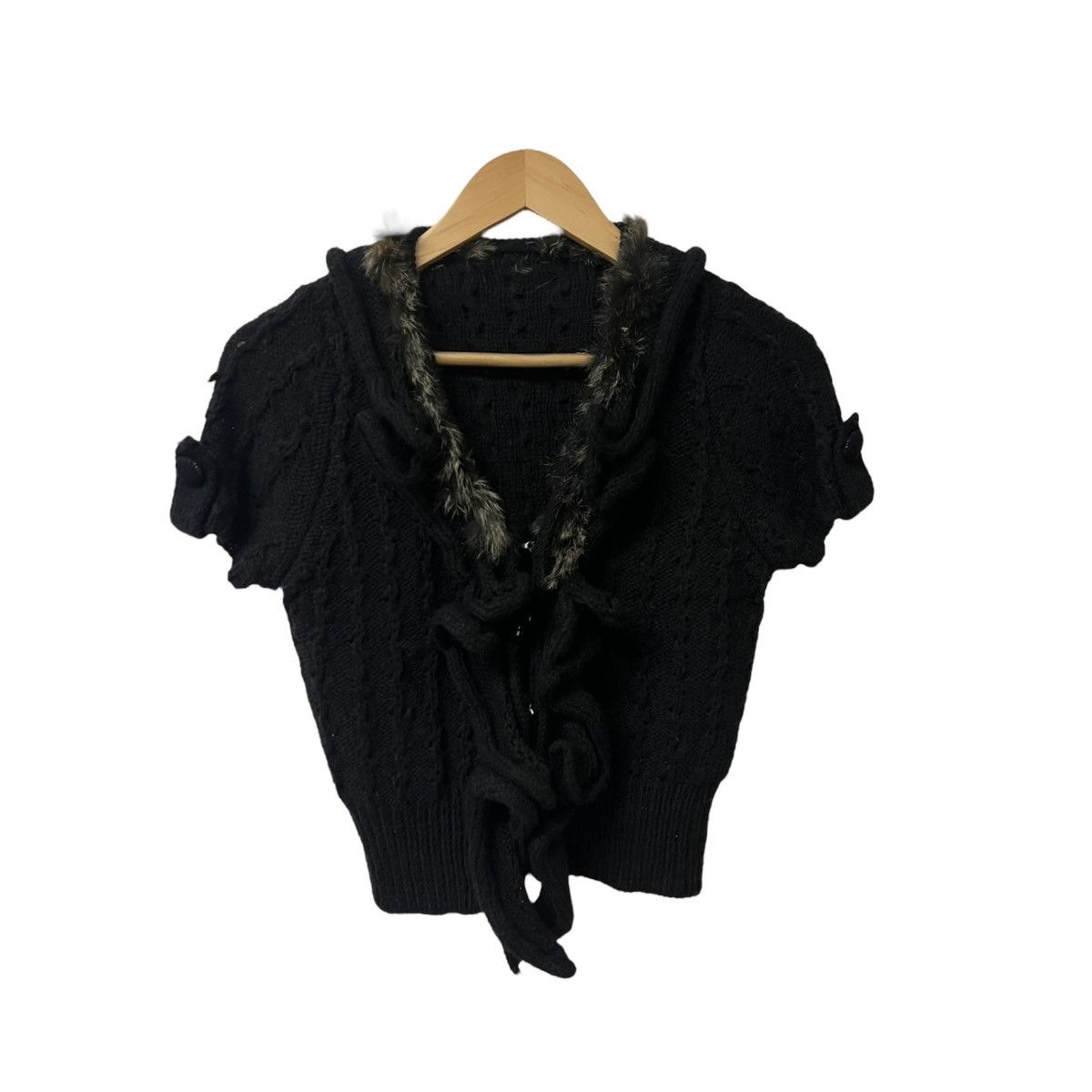 If Six Was Nine Fur trim cardigan Size S / US 4 / IT 40 - 1 Thumbnail