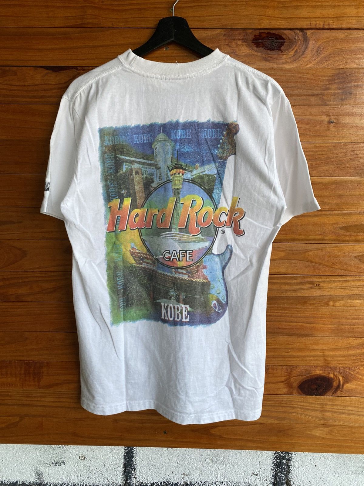 Hard Rock Cafe Vintage Hard Rock Cafe Kobe Heavy Tee White T-Shirt 1990s Size US M / EU 48-50 / 2 - 3 Thumbnail