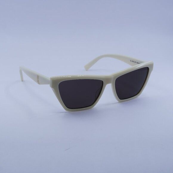 Saint Laurent Paris Saint Laurent SL M103 007 Sunglasses Ivory Cat Eye Frame, Bl Size ONE SIZE - 1 Thumbnail