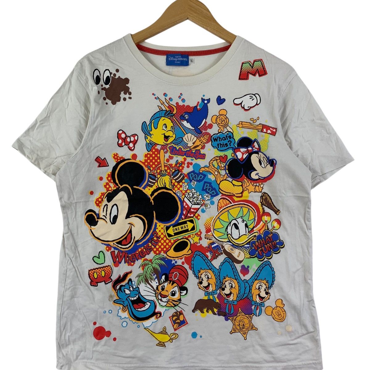 Disney TOKYO DISNEY RESORT Mickey Mouse & Friends AOP Tee Shirt Size L / US 10 / IT 46 - 3 Thumbnail