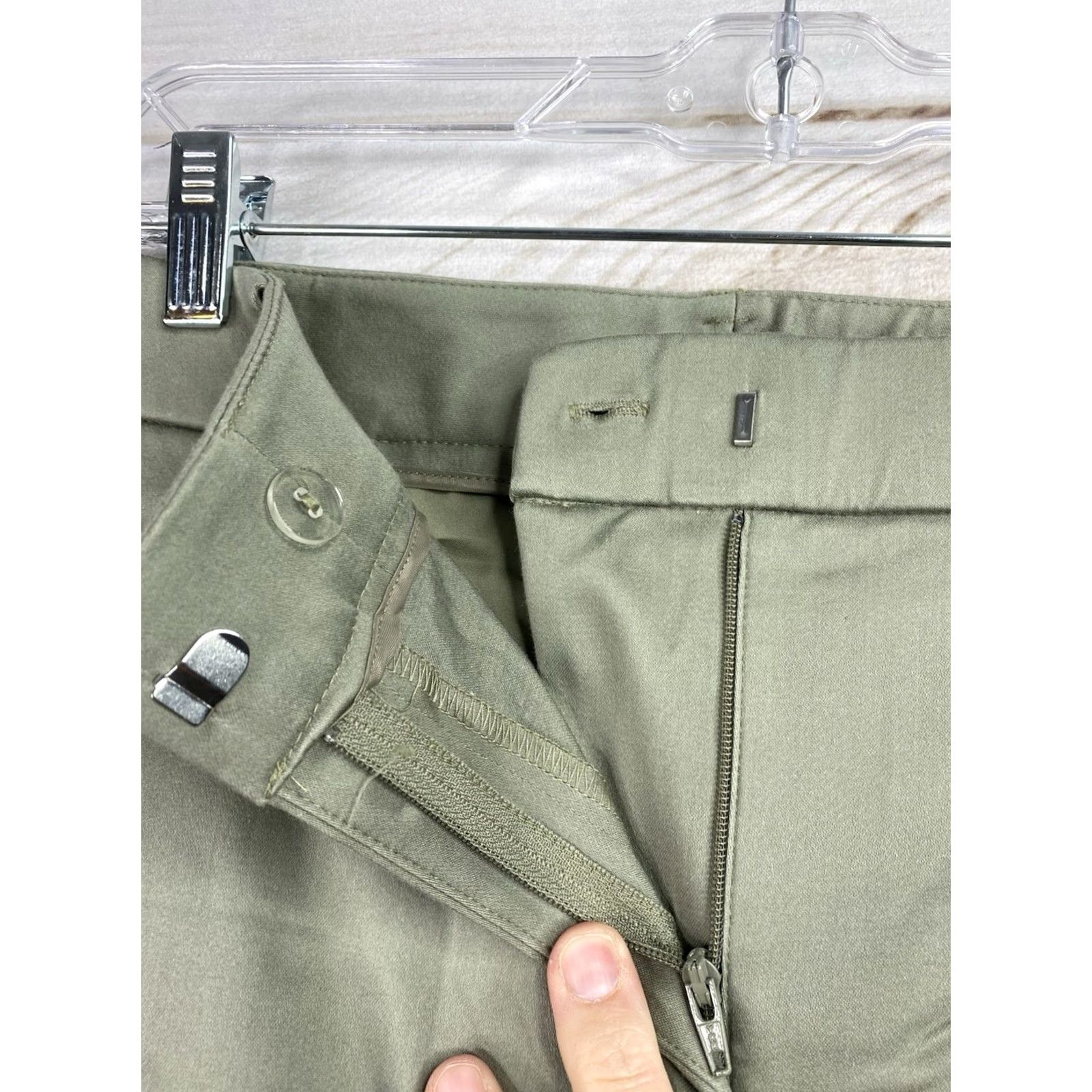 Vintage Chico's Secret Stretch Straight Leg Pants 12 Green High Rise NWT Womens Jeans Pants Size 34" / US 12 / IT 48 - 7 Thumbnail