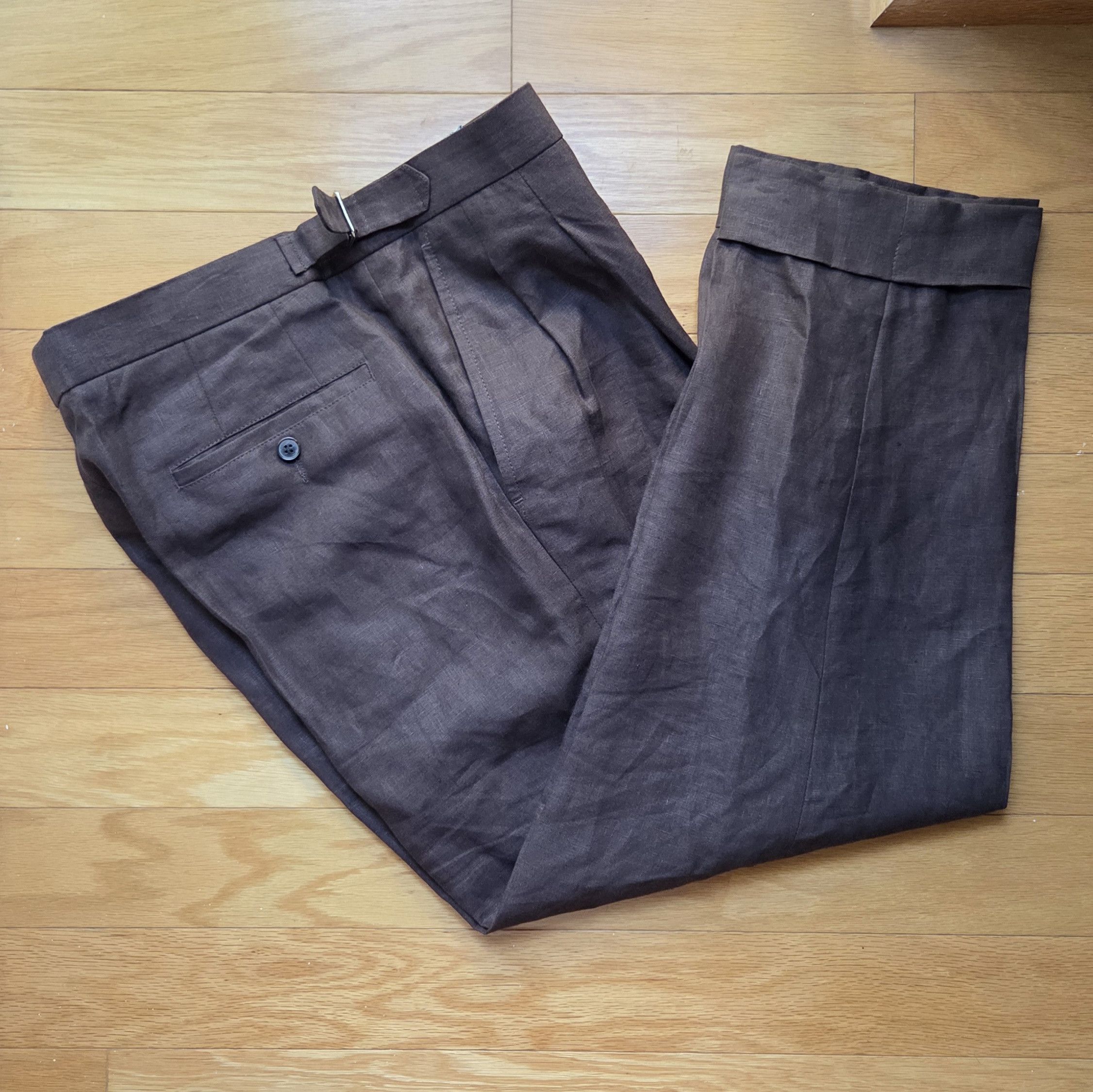 Other Benevento brown linen trousers Size US 36 / EU 52 - 1 Thumbnail