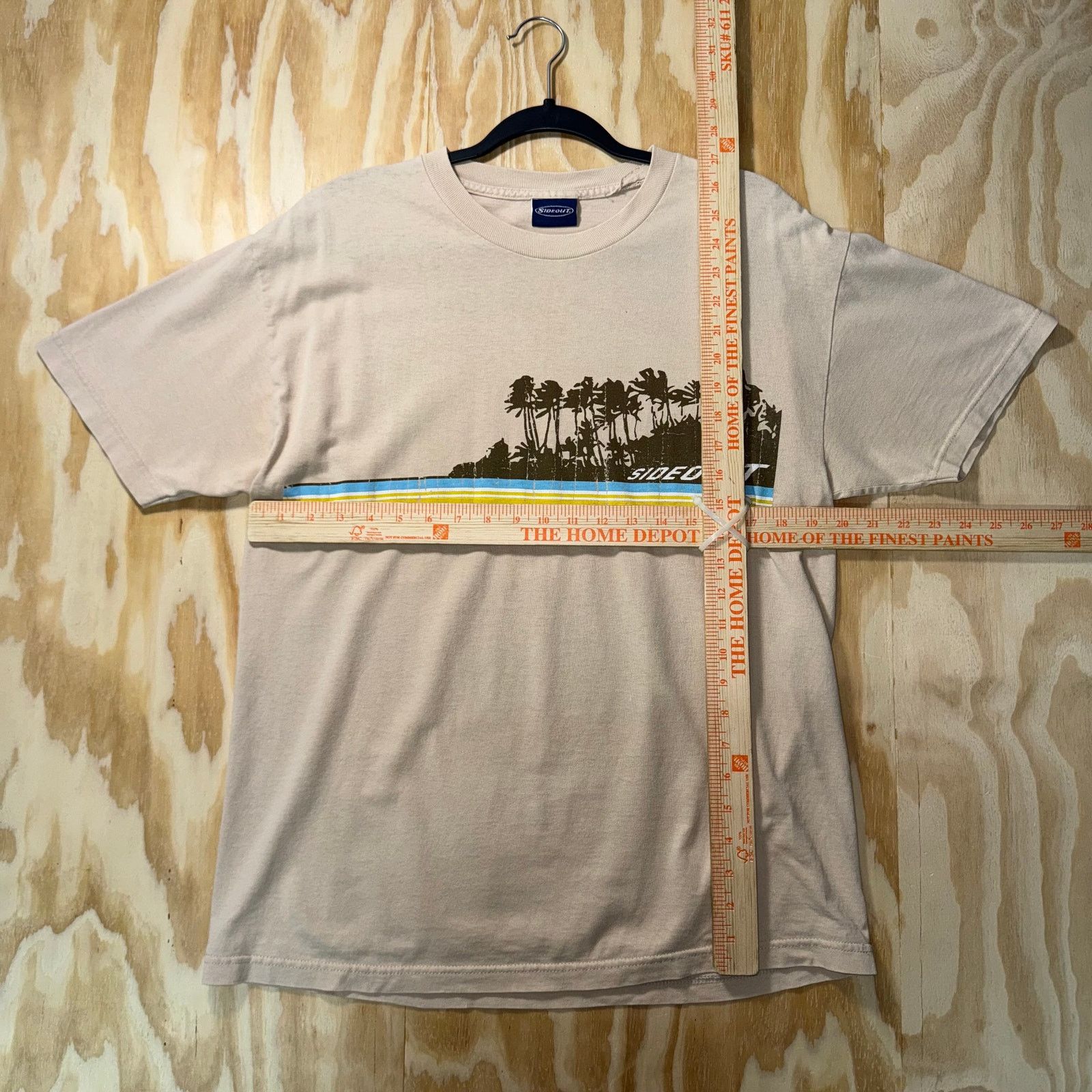 Sideout Vintage Y2K side out surf style stripe palm tree 00s t-shirt Size US L / EU 52-54 / 3 - 4 Thumbnail