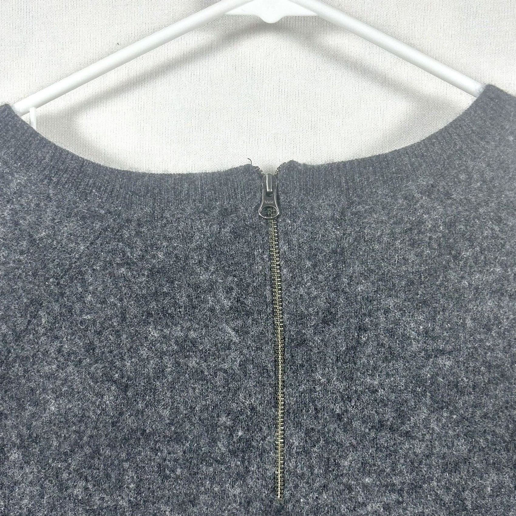 Vintage Halogen Sweater M Gray Cashmere Crew Neck Long Sleeve Women Size M / US 6-8 / IT 42-44 - 6 Thumbnail