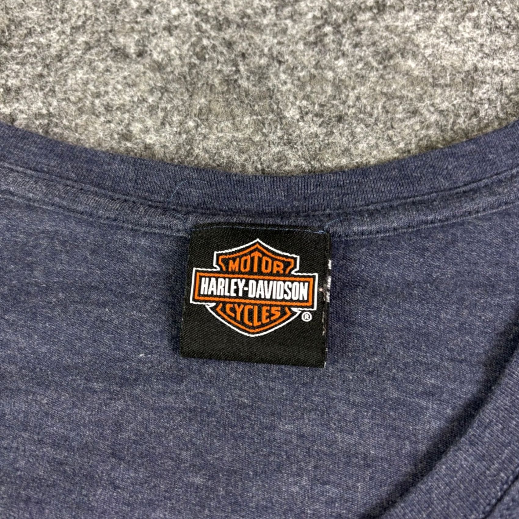 Harley Davidson Harley-Davidson Womens T-Shirt Blue Small 98th Year Laconia Motorcycle Week Shirt Slim Short Sleeve Scoop Neck Gender: Women Size S / US 4 / IT 40 - 6 Thumbnail