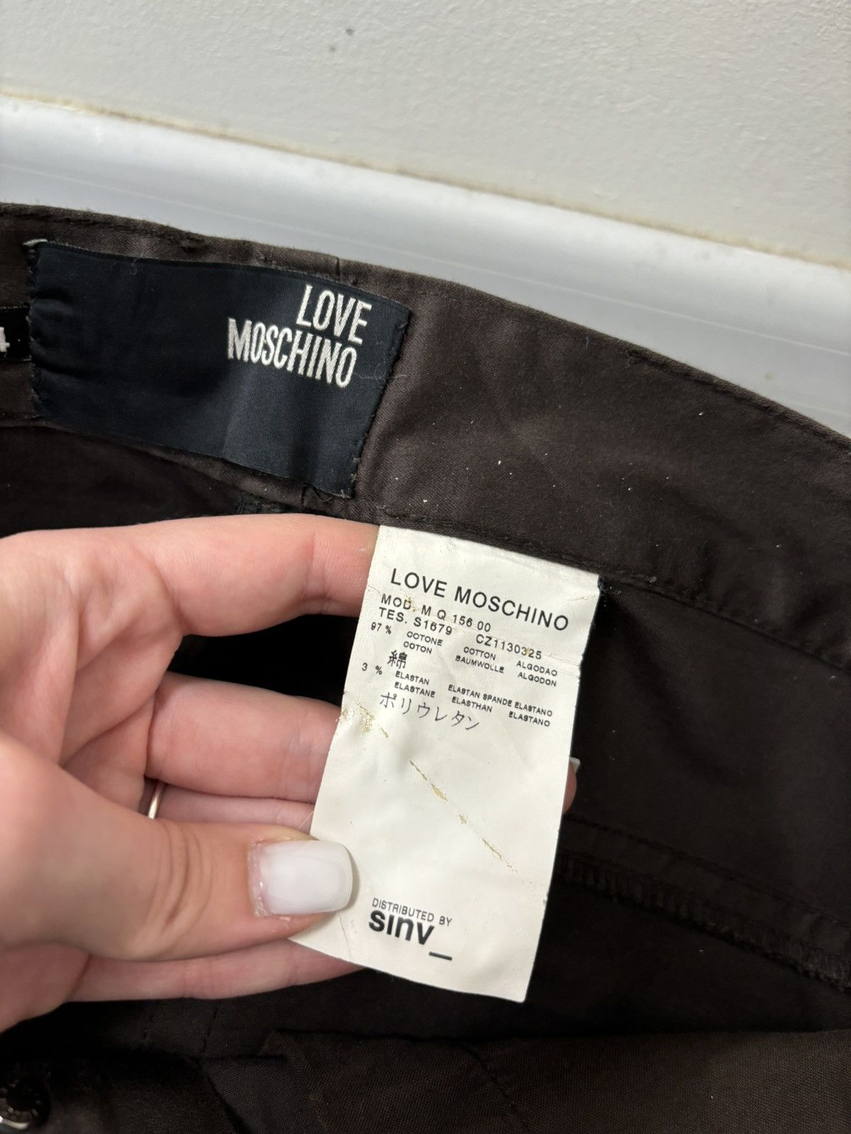 Love Moschino Love Moschino Women’s Straight Fit Brown Luxury Pants Size 34" / US 12 / IT 48 - 12 Thumbnail