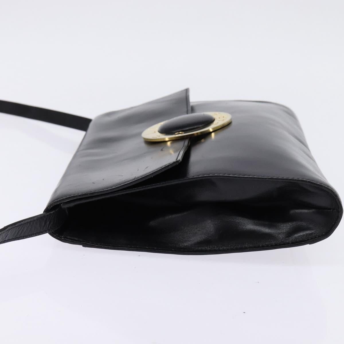 Celine CELINE Circle Shoulder Bag Leather Black Gold Size ONE SIZE - 4 Thumbnail