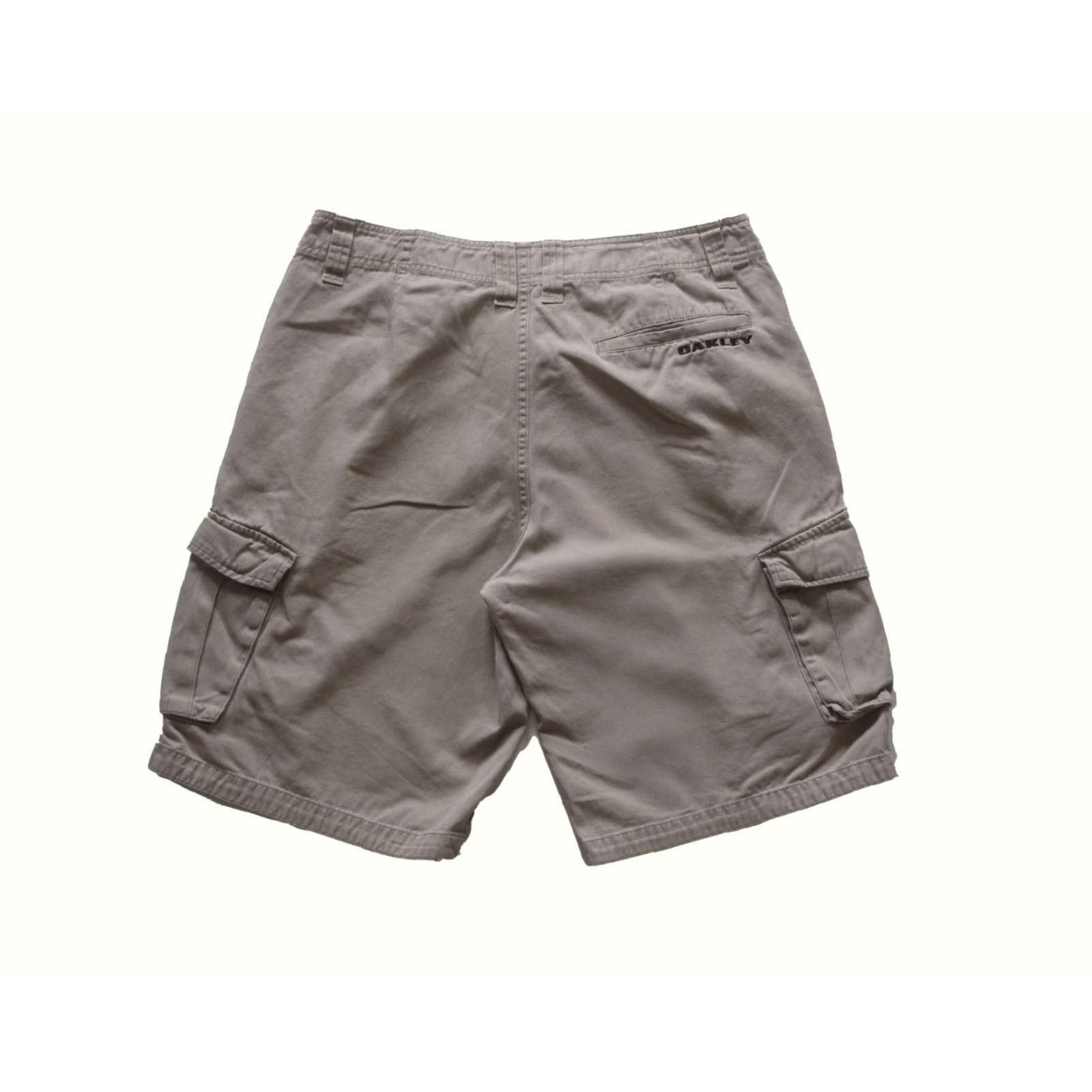 Oakley VINTAGE Oakley Cargo Shorts Embroidered Plaid 10" Inseam Men 33 Tan Brown 90s Outdoor Sports Summer 2012 Mens Size US 33 - 3 Thumbnail