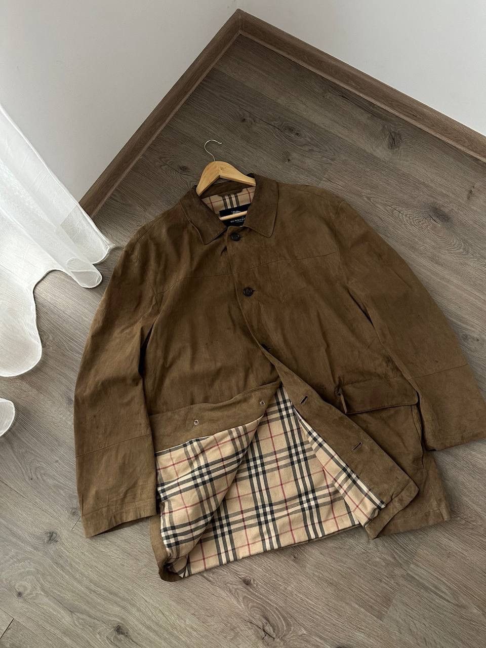 Burberry × Vintage Vintage Burberry Nova Check Brown Coats Jacket Size US L / EU 52-54 / 3 - 3 Thumbnail