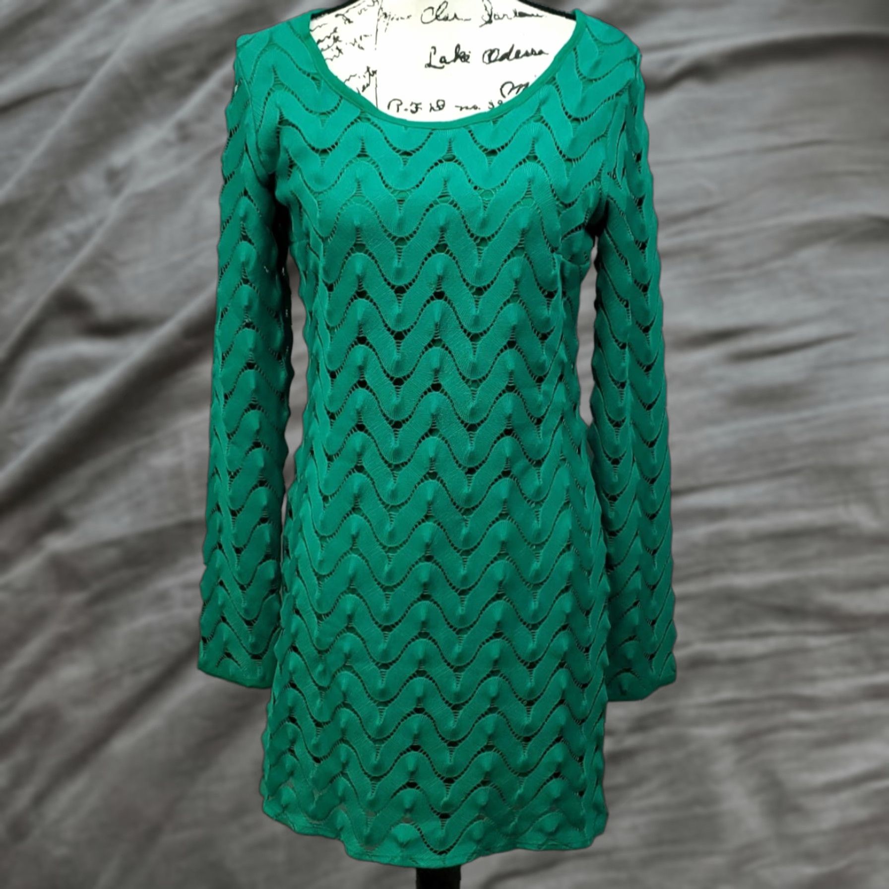 Free People Free People Shift Dress Womens M Green Lace Overlay Lined Pullover Size M / US 6-8 / IT 42-44 - 1 Thumbnail