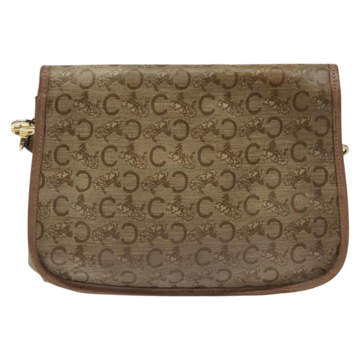 Celine CELINE C Sulky Shoulder Bag Coated Canvas Beige Gold Size ONE SIZE - 3 Thumbnail