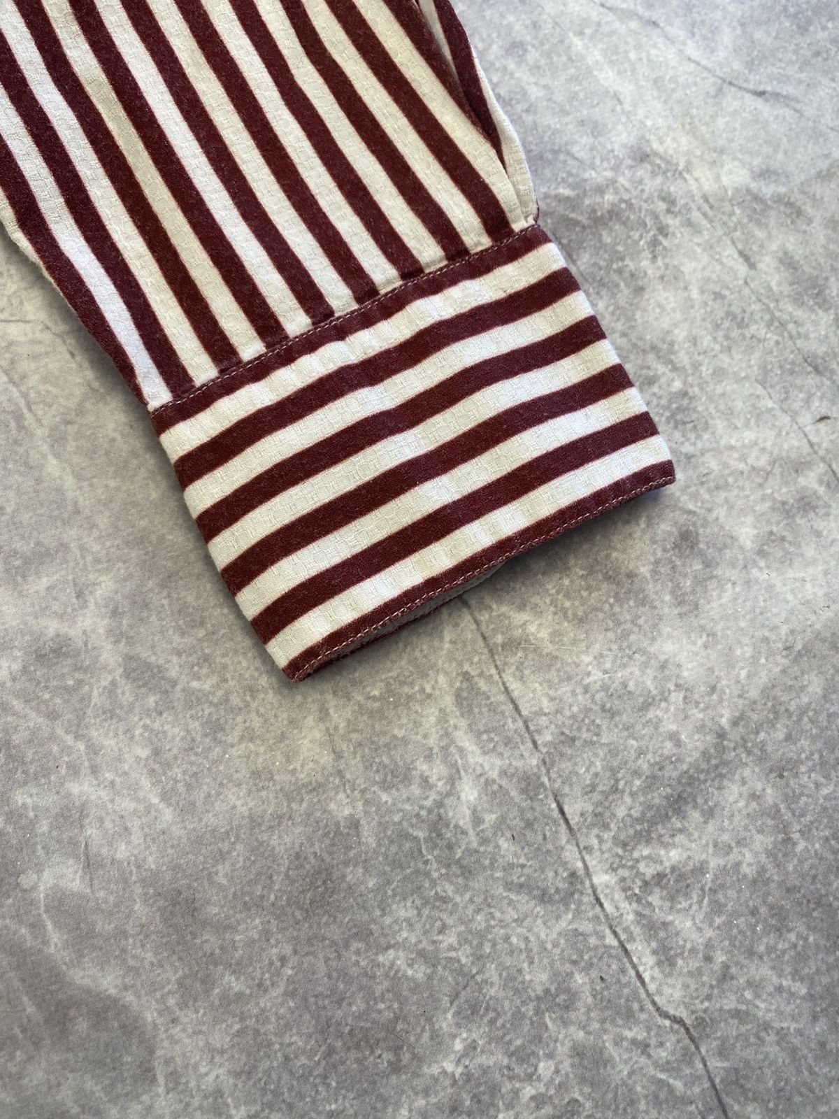 Massimo Alba Massimo Alba Band Collar Stripe Button Shirt Size: S Size US S / EU 44-46 / 1 - 6 Thumbnail