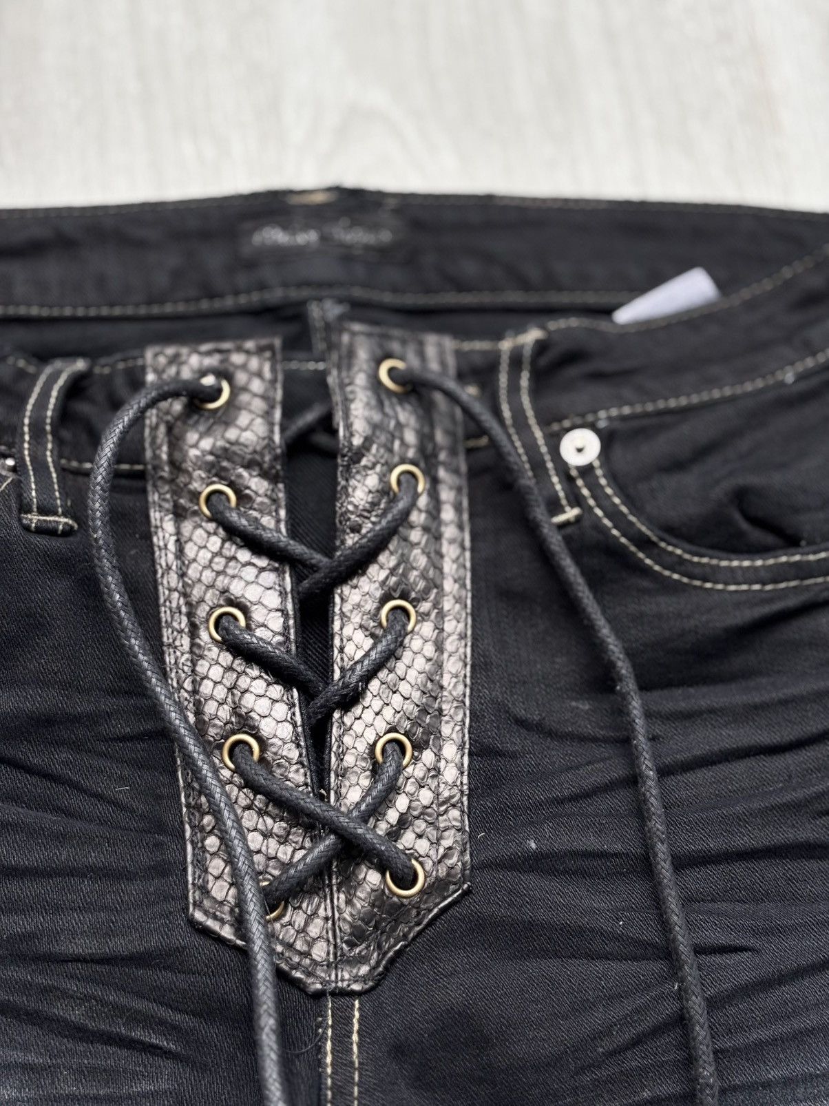 Japanese Brand daily topic laceup flare jeans Size US 26 / EU 42 - 3 Thumbnail
