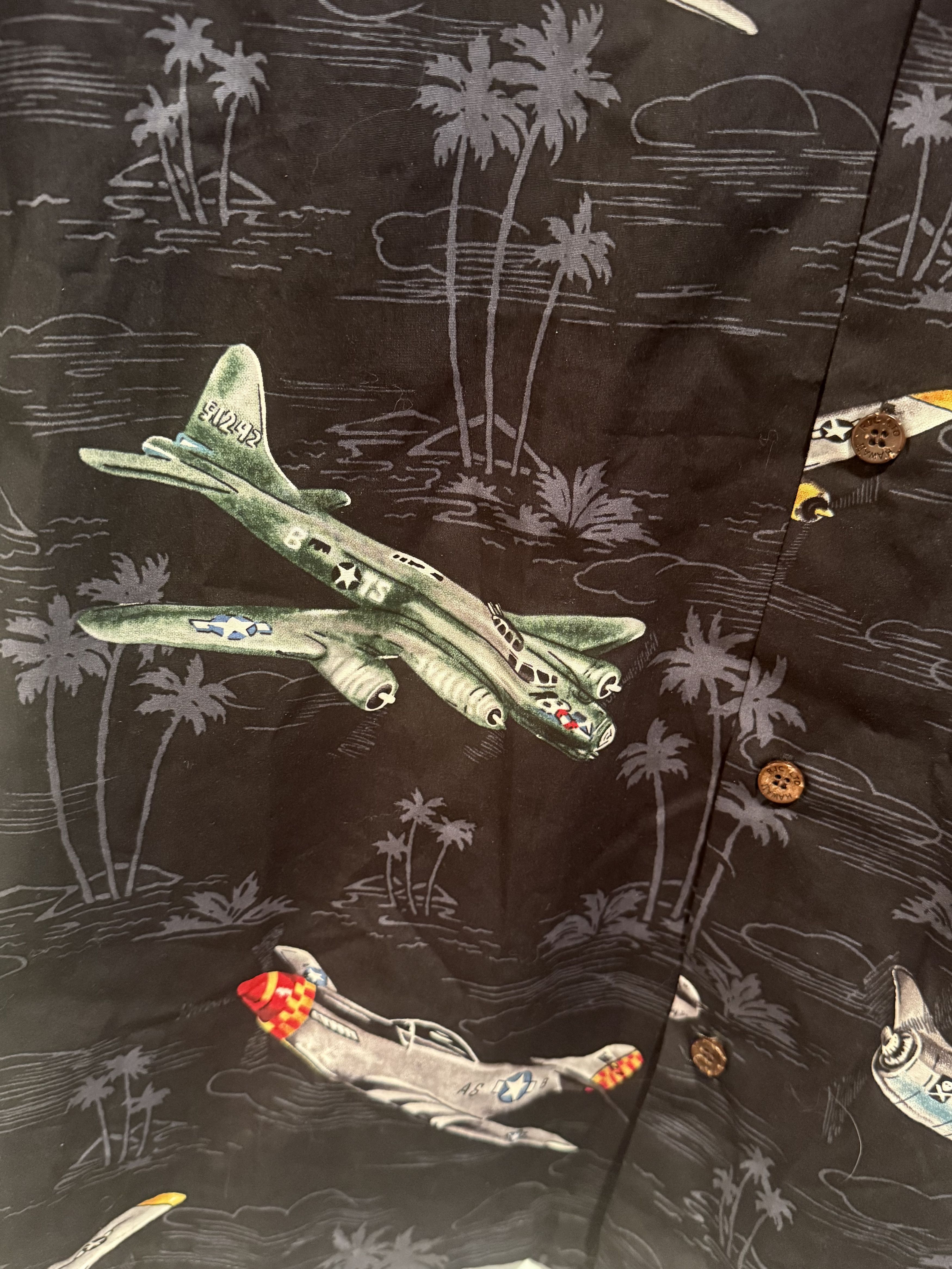 Other RJC NWT WWII Aircraft Aloha Shirt — Made USA — Small-Med Size US S / EU 44-46 / 1 - 12 Thumbnail