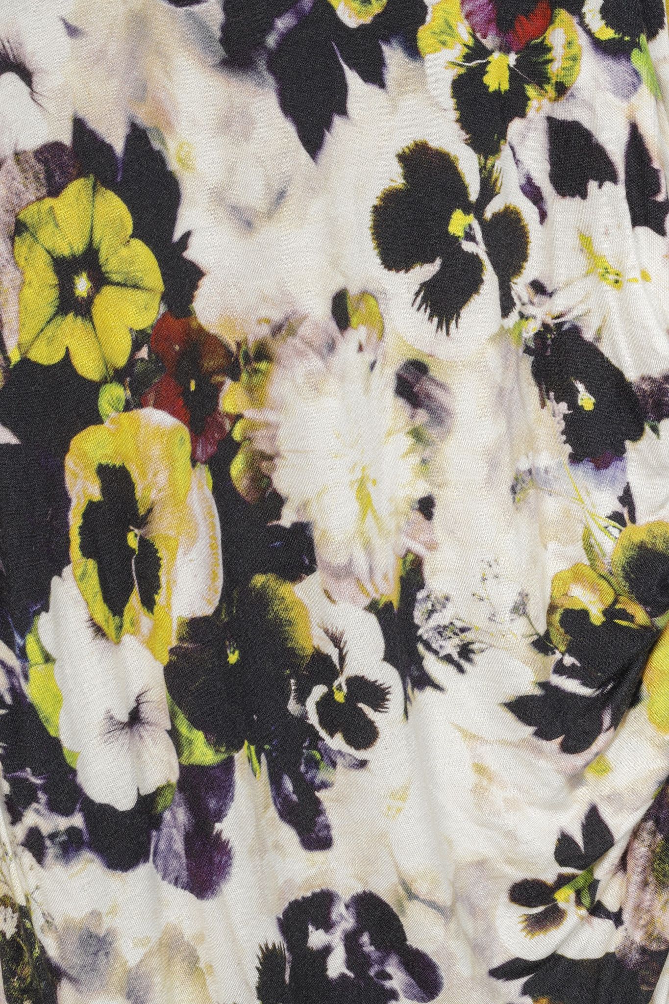 Paul Smith Paul Smith Black Label White Floral Jersey Midi Dress Size L / US 10 / IT 46 - 6 Thumbnail