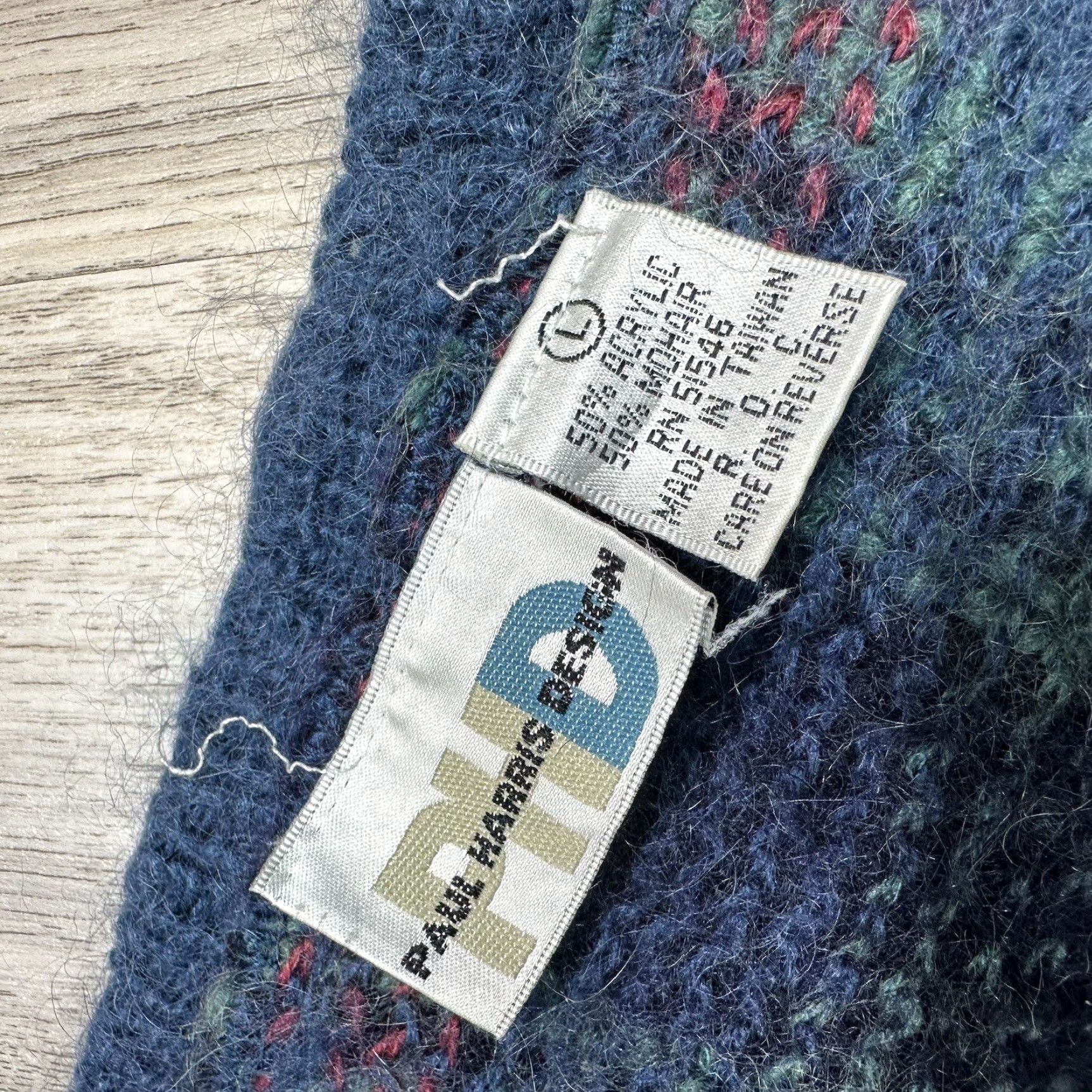 Vintage Paul Harris Design Sweater Cardigan Womens L Long Sleeve Button Mohair Knit Blue Green Vintage Winter Slim Size L / US 10 / IT 46 - 5 Thumbnail