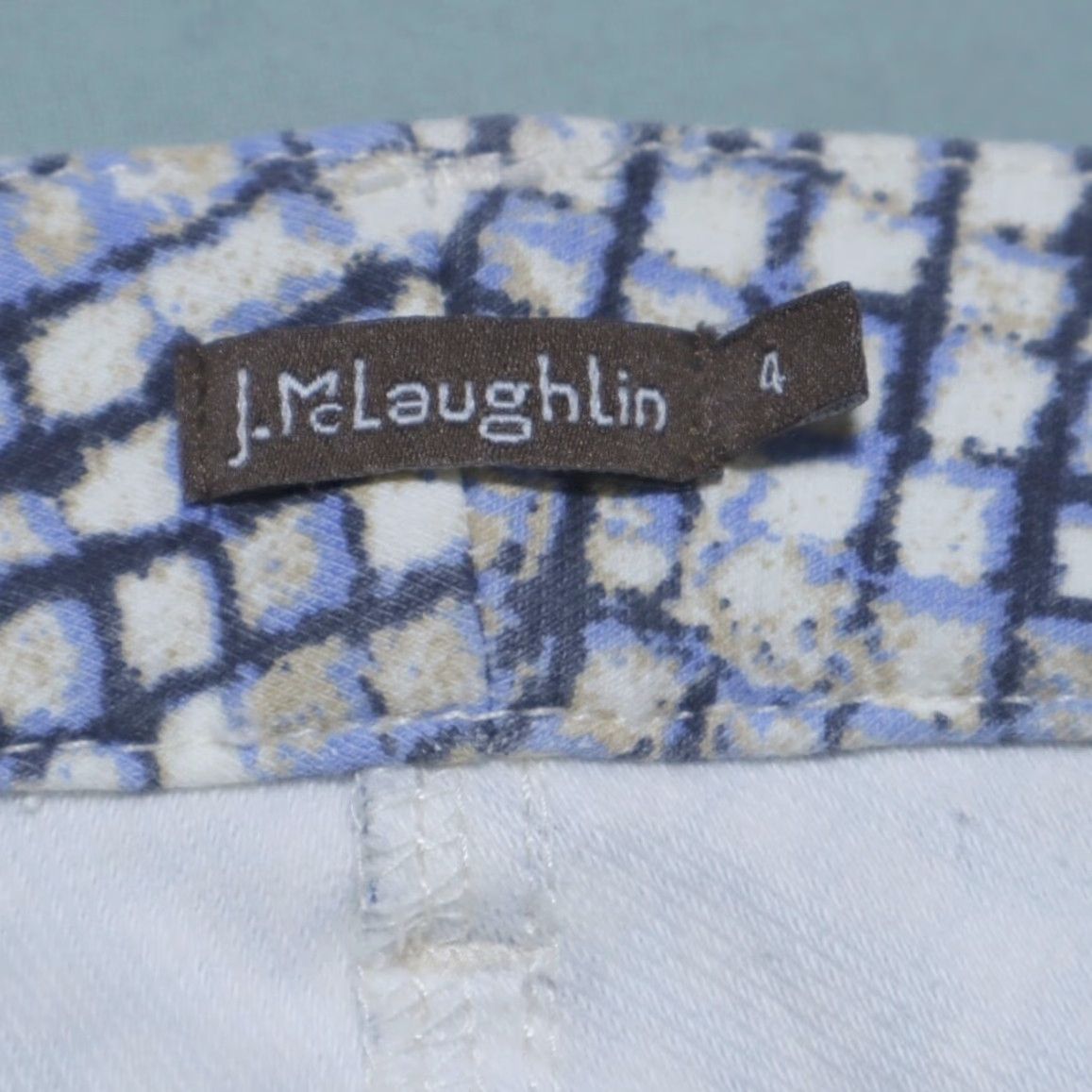 J.McLaughlin J McLaughlin Skinny Stretch Canvas Jeans Pants Mult-Colored Patterned Women's 4 Size 27" / US 4 / IT 40 - 5 Thumbnail