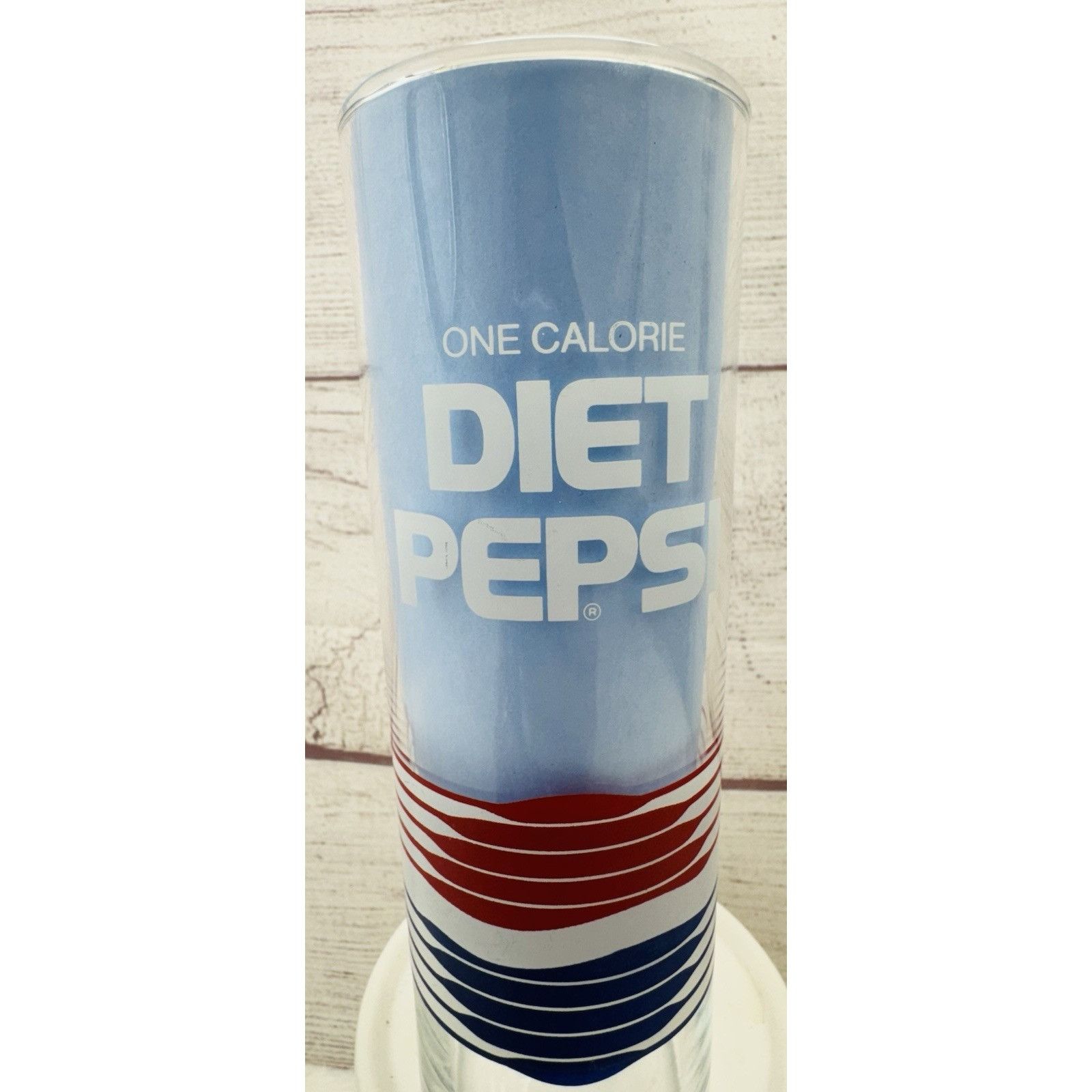 Pepsi Vintage DIET PEPSI One Calorie Logo Tall 7" Glass Tumbler 14 Size ONE SIZE - 9 Thumbnail