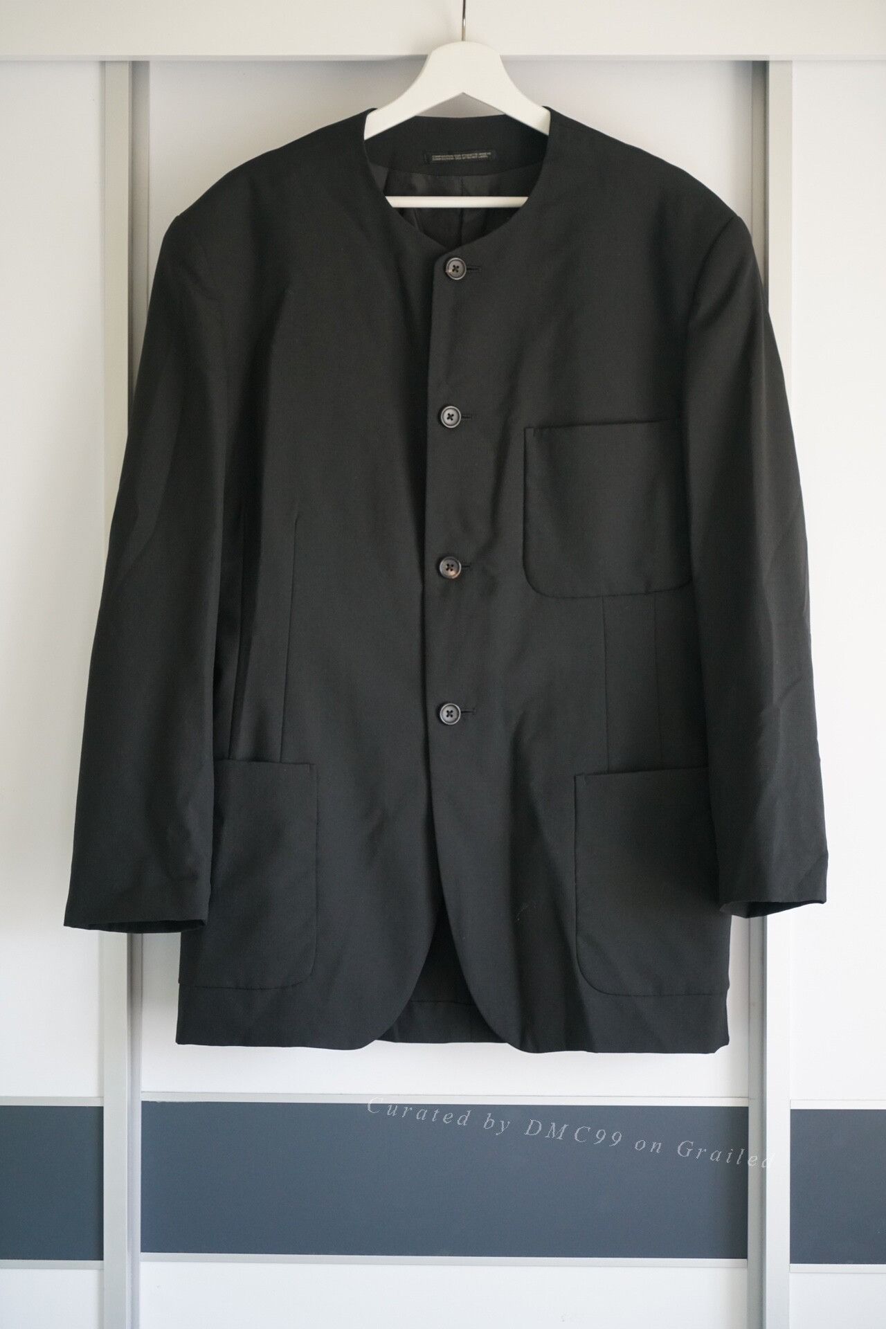 Yohji Yamamoto Yohji Yamamoto 95ss Collarless Jacket Size US S / EU 44-46 / 1 - 1 Thumbnail