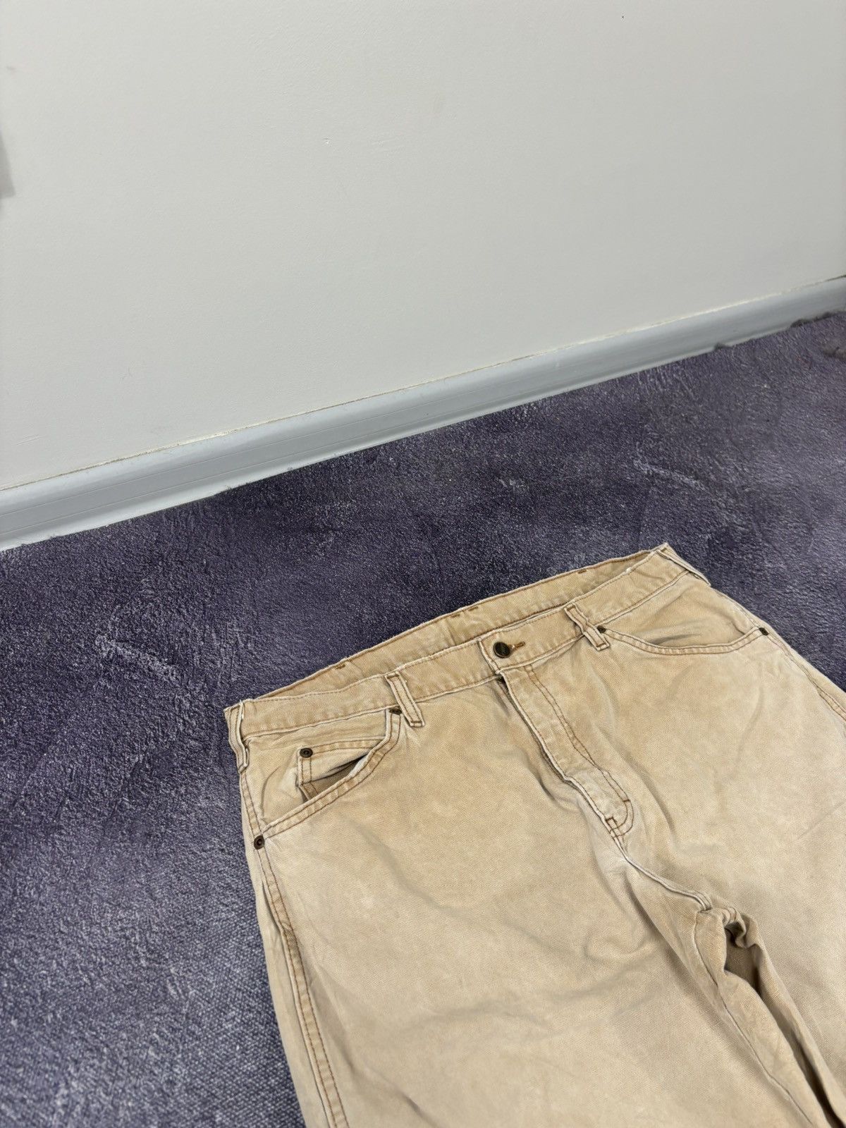 Dickies Vintage Dickies Faded Cream USA Hype Baggy Pants Jeans Size US 36 / EU 52 - 13 Thumbnail