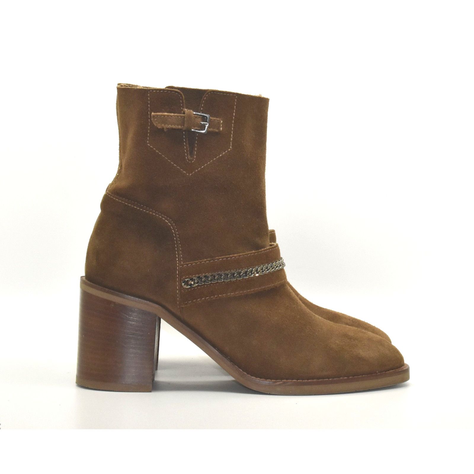 Aquatalia AQUATALIA Elisha Brown Suede Ankle Bootie Shoes Size 8 Size US 8 / IT 38 - 3 Thumbnail