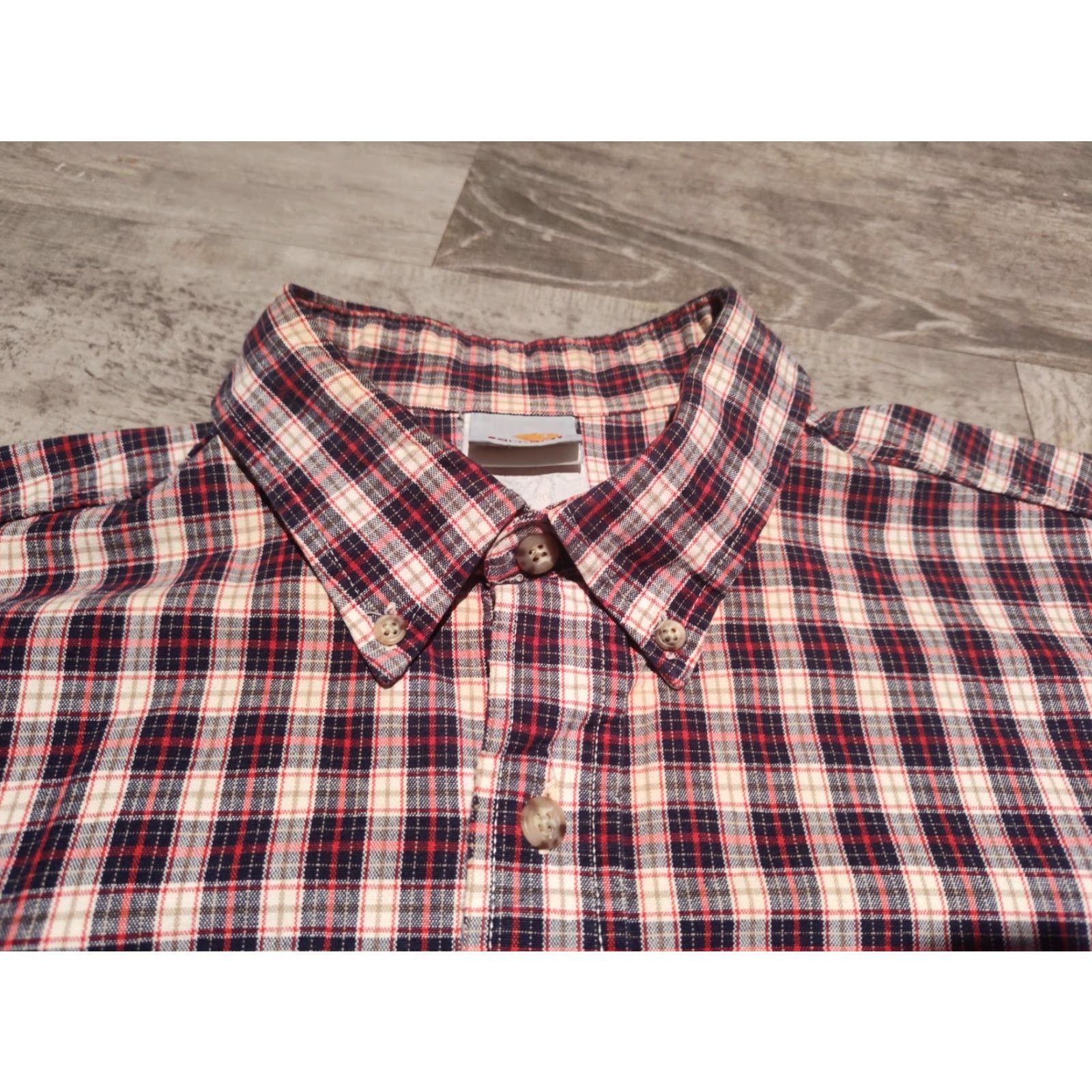 Carhartt VINTAGE Carhartt Flannel Shirt Men XL Plaid Heavyweight Button-Down USA Made Red 90s Grunge Outdoor Mens Size US XL / EU 56 / 4 - 4 Thumbnail