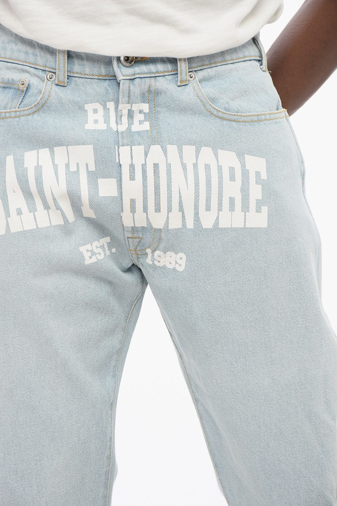 1989 STUDIO og1mm0725 Straight Leg Saint Honore Jeans in Light Blue Size US 33 - 8 Thumbnail