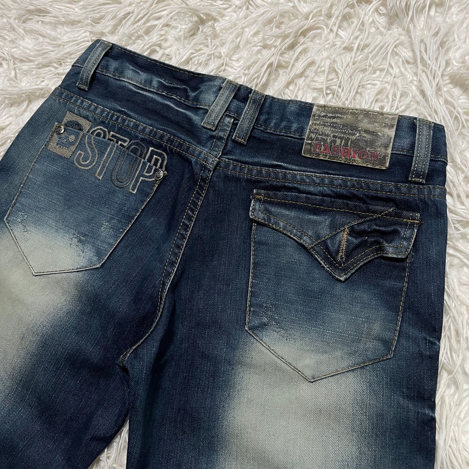 Hysteric Glamour × Japanese Brand × Vintage Vintage Japanese Brand Faded Low-rise Bootcut Denim Jeans Size US 30 / EU 46 - 10 Thumbnail