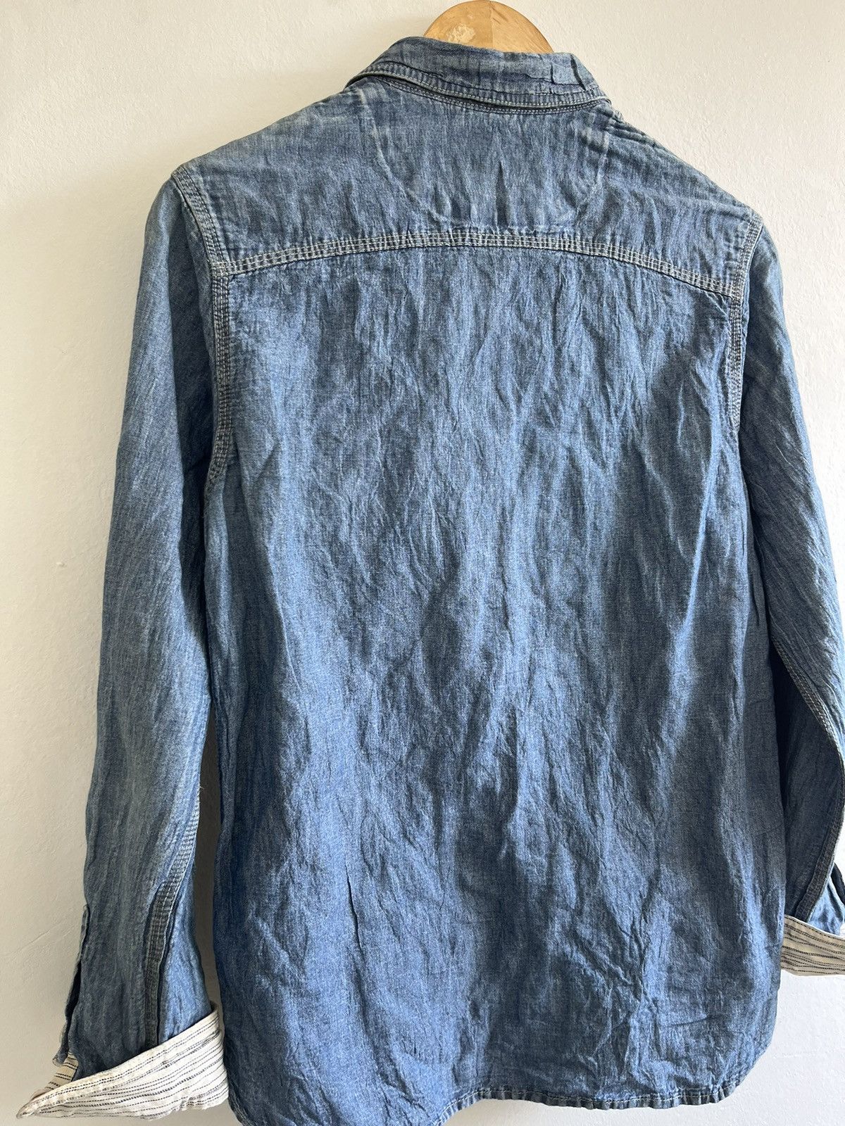 Indigo × Japanese Brand Vintage Blue Trick Selvedge denim Shirt Size US M / EU 48-50 / 2 - 10 Thumbnail