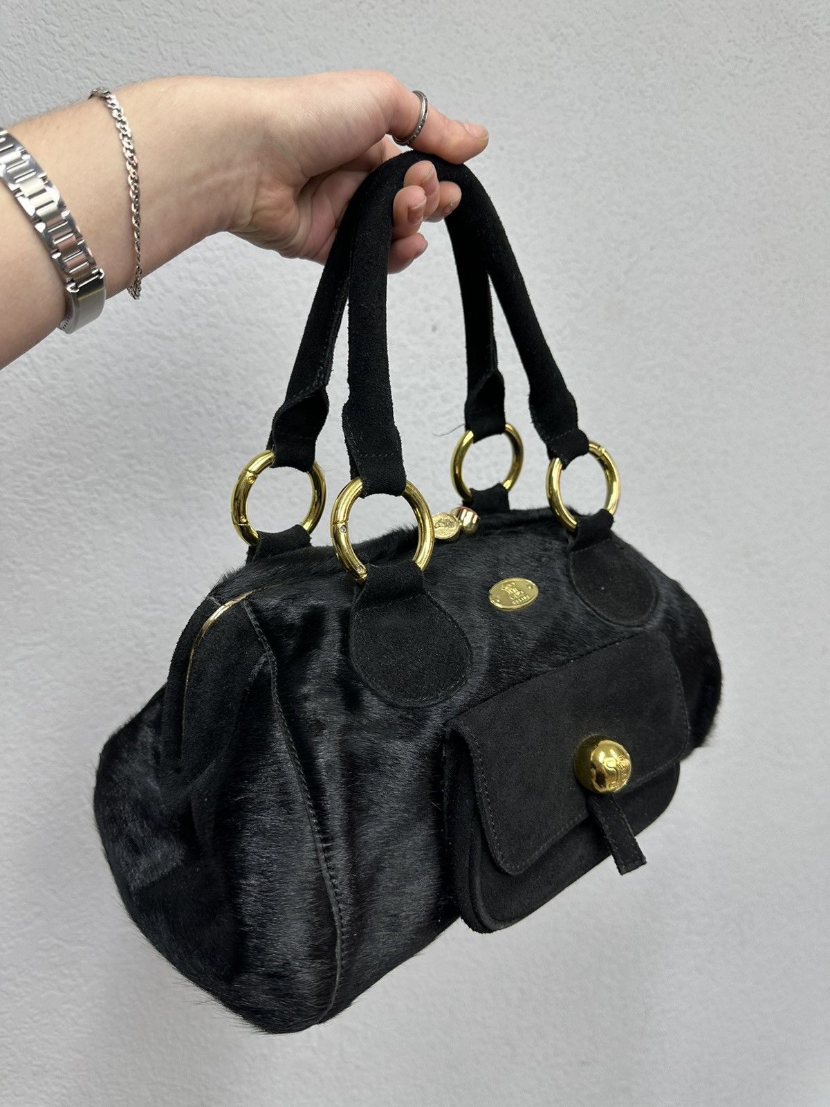 Celine Vintage 90s Fur Bag Celine Hobo IfSixWasNine Y2K AvantGarde Size ONE SIZE - 10 Thumbnail