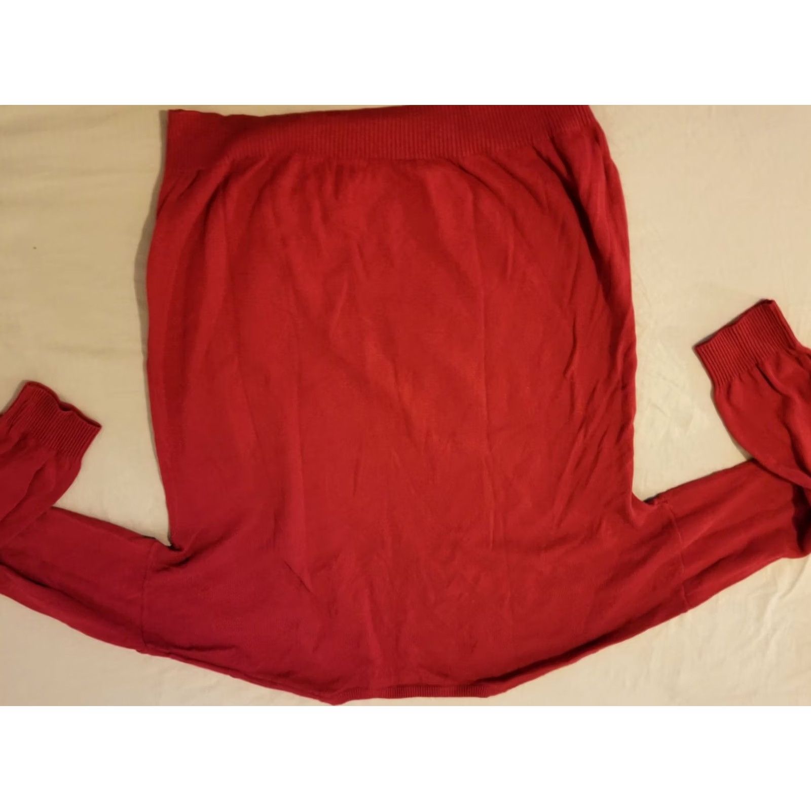 Banana Republic Banana Republic Sweater Womens M Red Meduim Cotton Neck Size M / US 6-8 / IT 42-44 - 6 Thumbnail