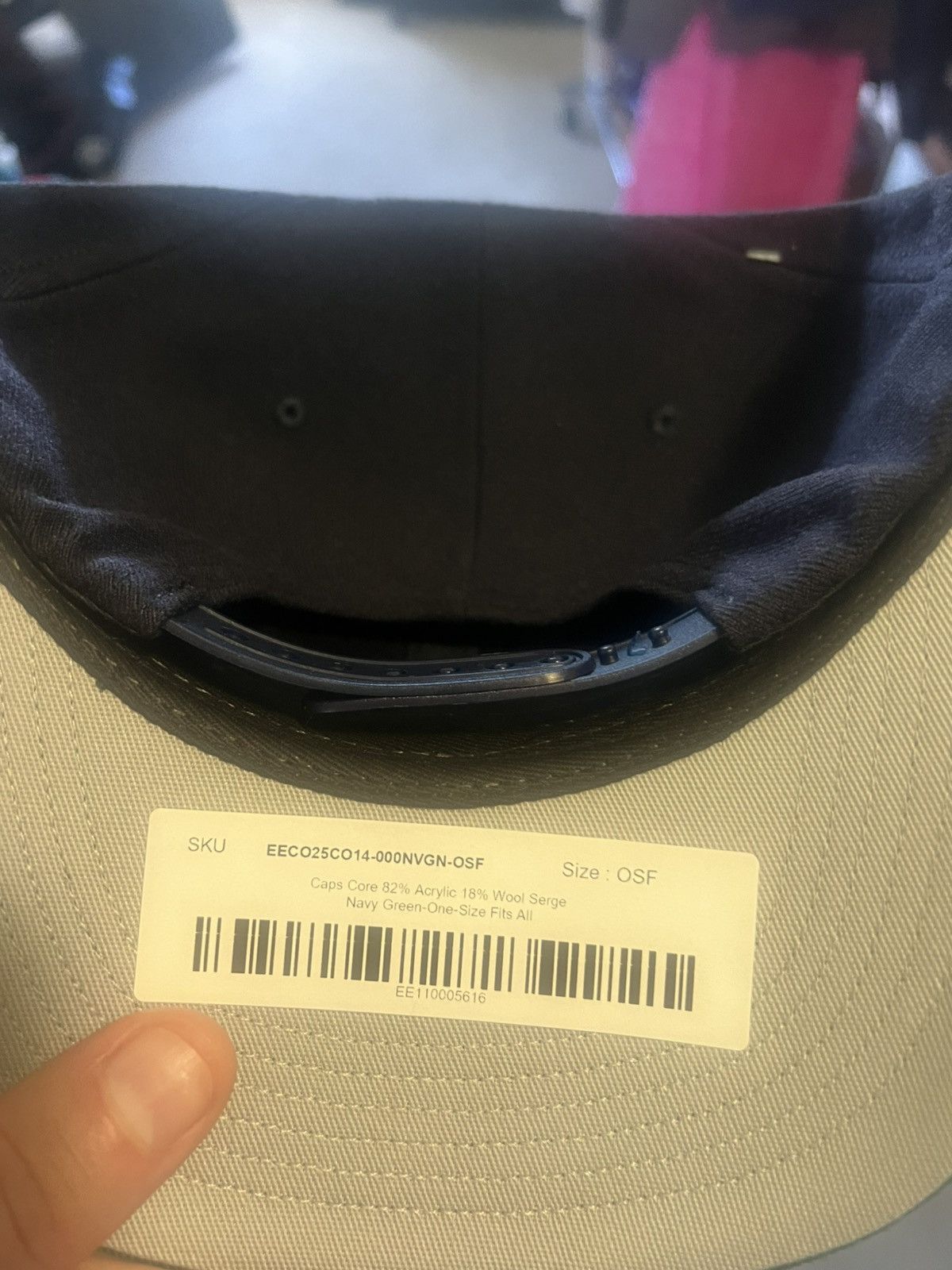 Eric Emanuel Eric Emanuel navy w green EE snapback hat Size ONE SIZE - 2 Thumbnail