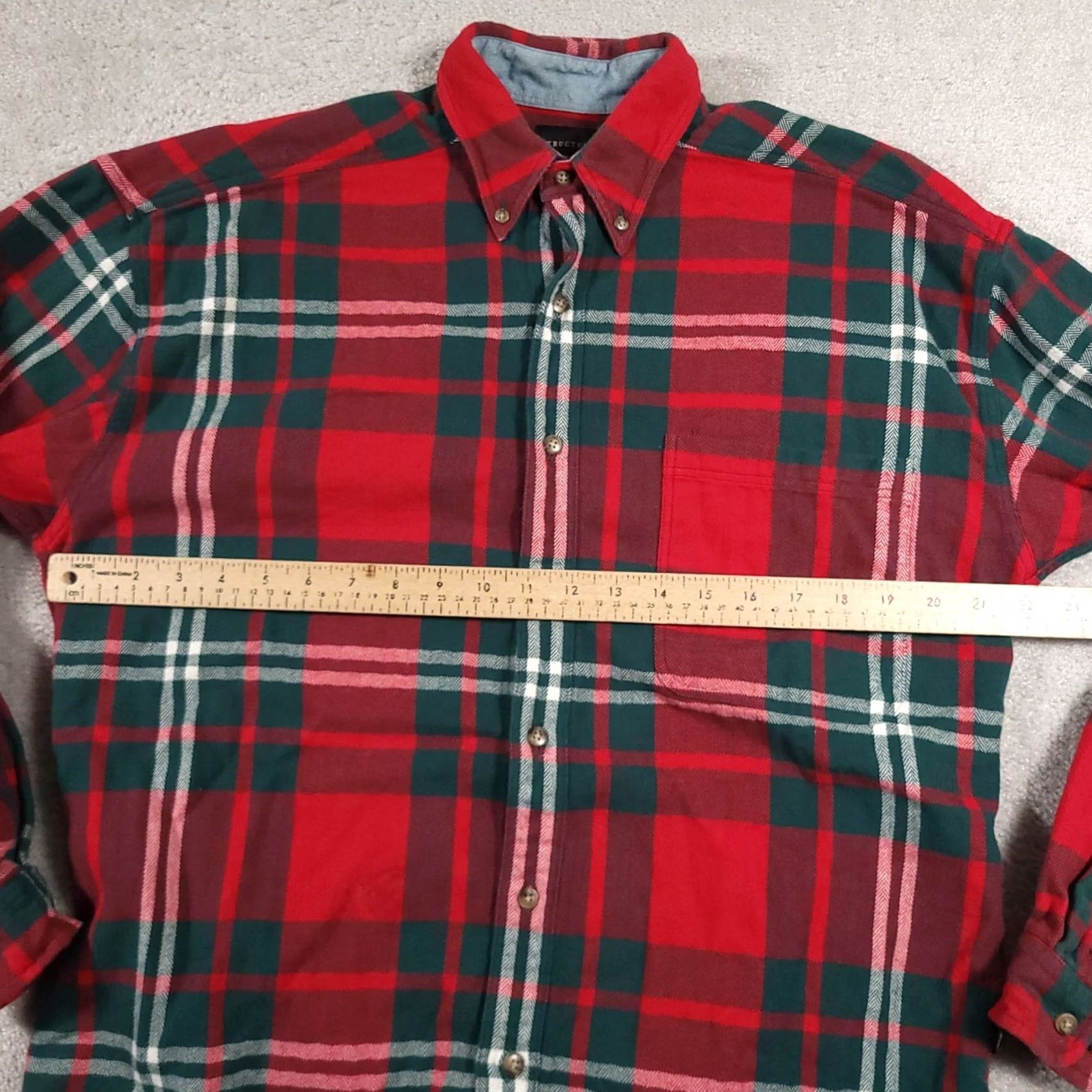 Vintage VINTAGE Structure Button Down Shirt Mens M Plaid Flannel Shacket Workwear Cabin Red Cotton Winter Spring Fall Size US M / EU 48-50 / 2 - 7 Thumbnail