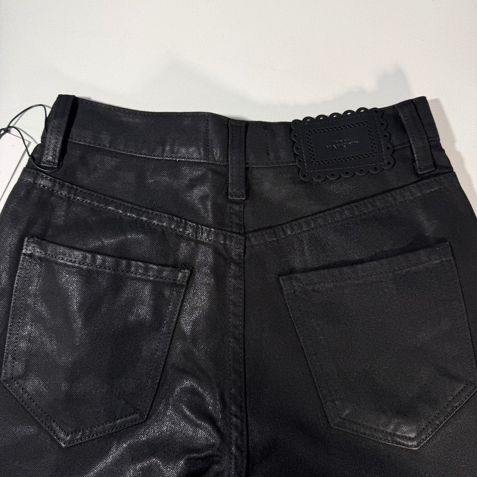 7 For All Mankind 7 For All Mankind Ankle Bow Tie Coated Pants US Size 2 Size 25" / US 0 / IT 36 - 5 Thumbnail