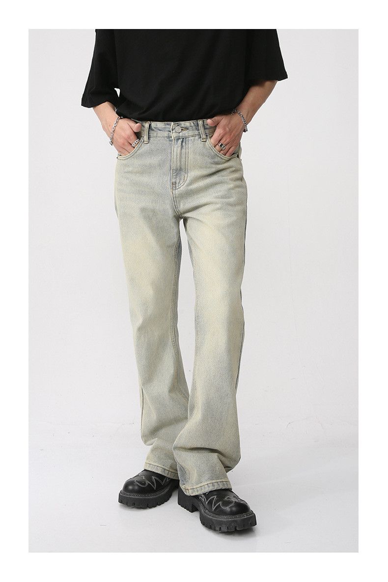 Japanese Brand × Jean Vintage washed distressed flared straight jeans Size US 32 / EU 48 - 1 Thumbnail