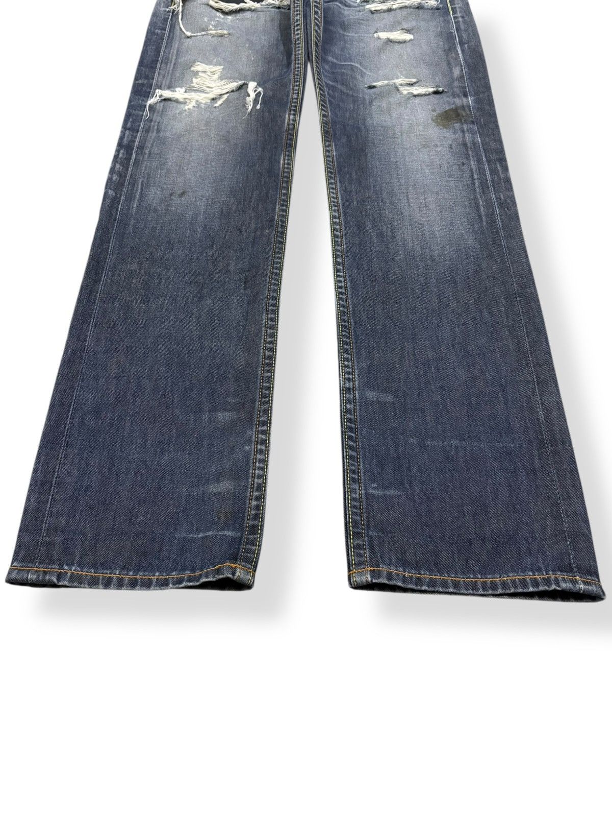 Evisu Vintage 2000s Evisu Ramen Heavy Distressed Grunge Jeans Size US 31 - 7 Thumbnail