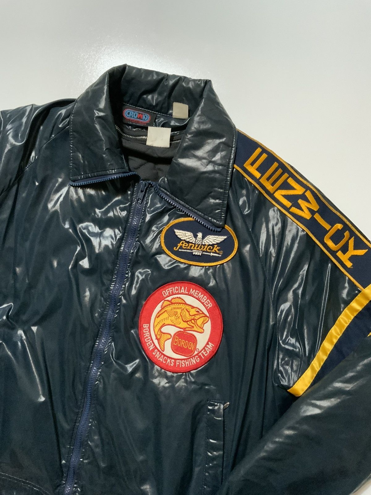Vintage Vintage 80s Fenwick Borden Fishing Team Member Patch Jacket Size US L / EU 52-54 / 3 - 3 Thumbnail