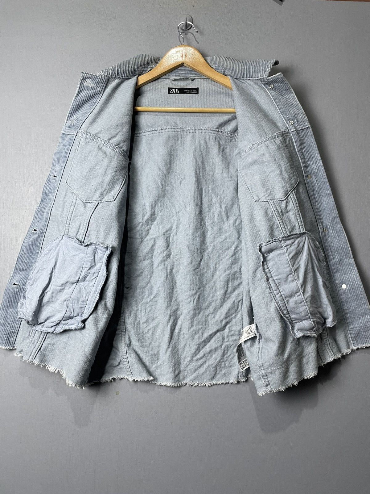 Zara ZARA pale blue button up Corduroy jacket Size XS / US 0-2 / IT 36-38 - 3 Thumbnail