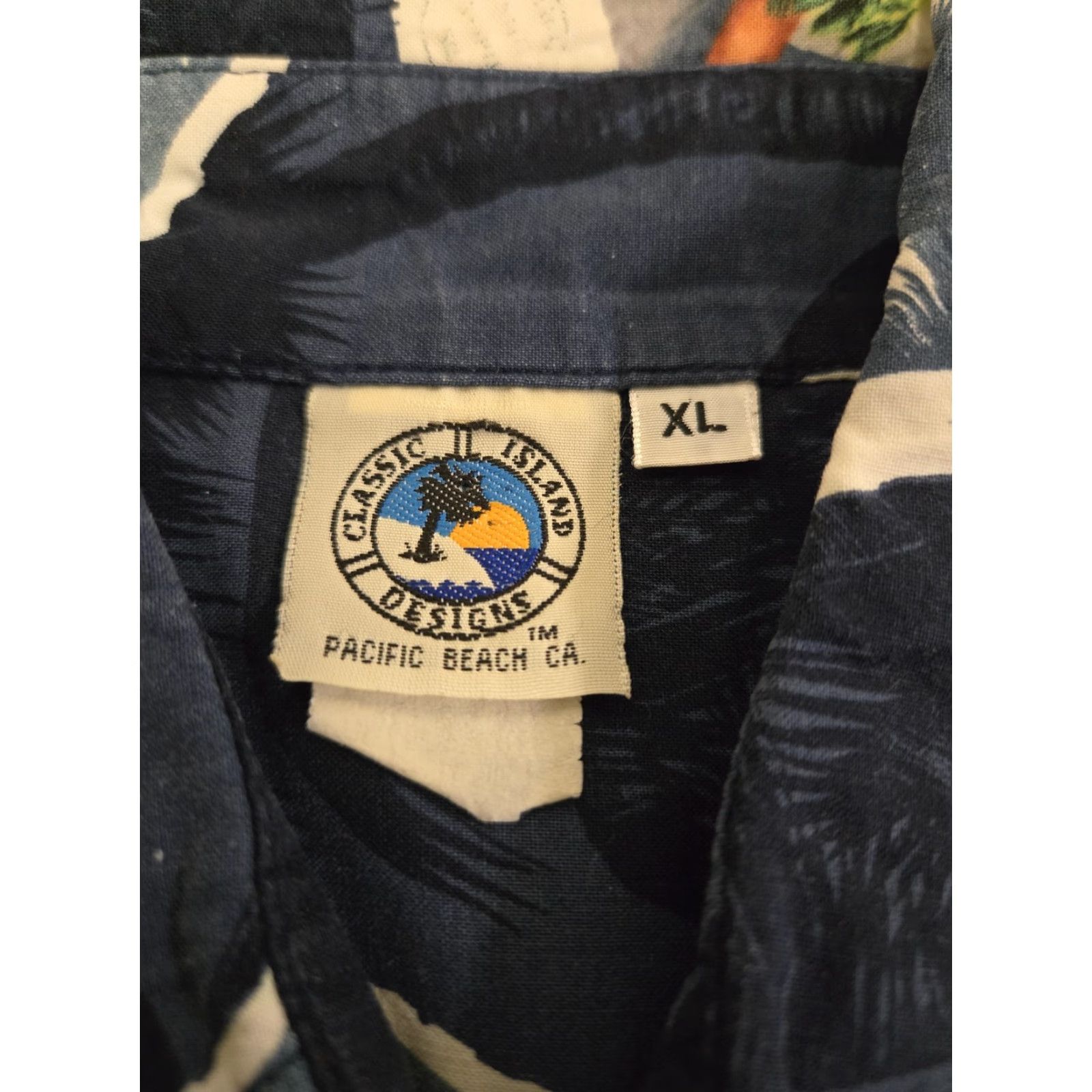 ALOHAS VINTAGE Classic Island Designs Shirt Mens XL Blue Hawaiian Aloha Button Up Pin Up Beach Short Sleeve Size US XL / EU 56 / 4 - 4 Thumbnail