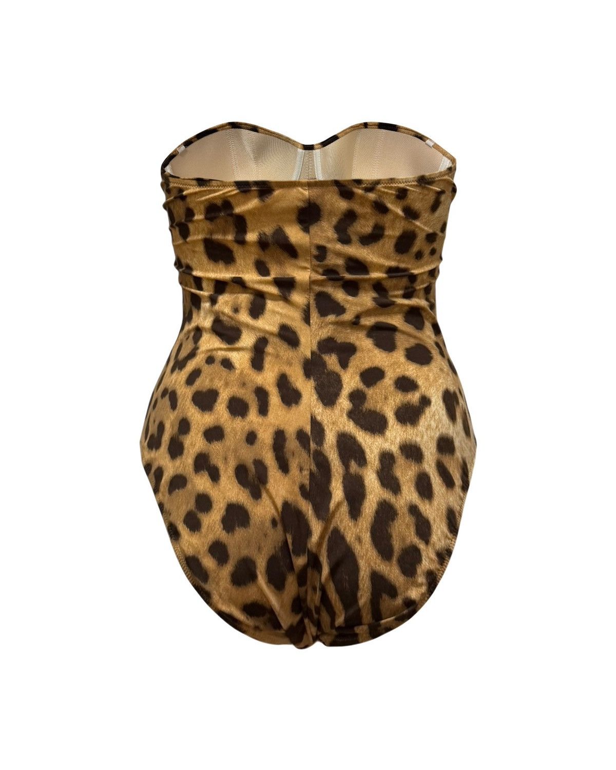 Dolce & Gabbana DOLCE&GABBANA Leopard Print Strapless One-Piece Swimsuit Size M / US 6-8 / IT 42-44 - 2 Thumbnail