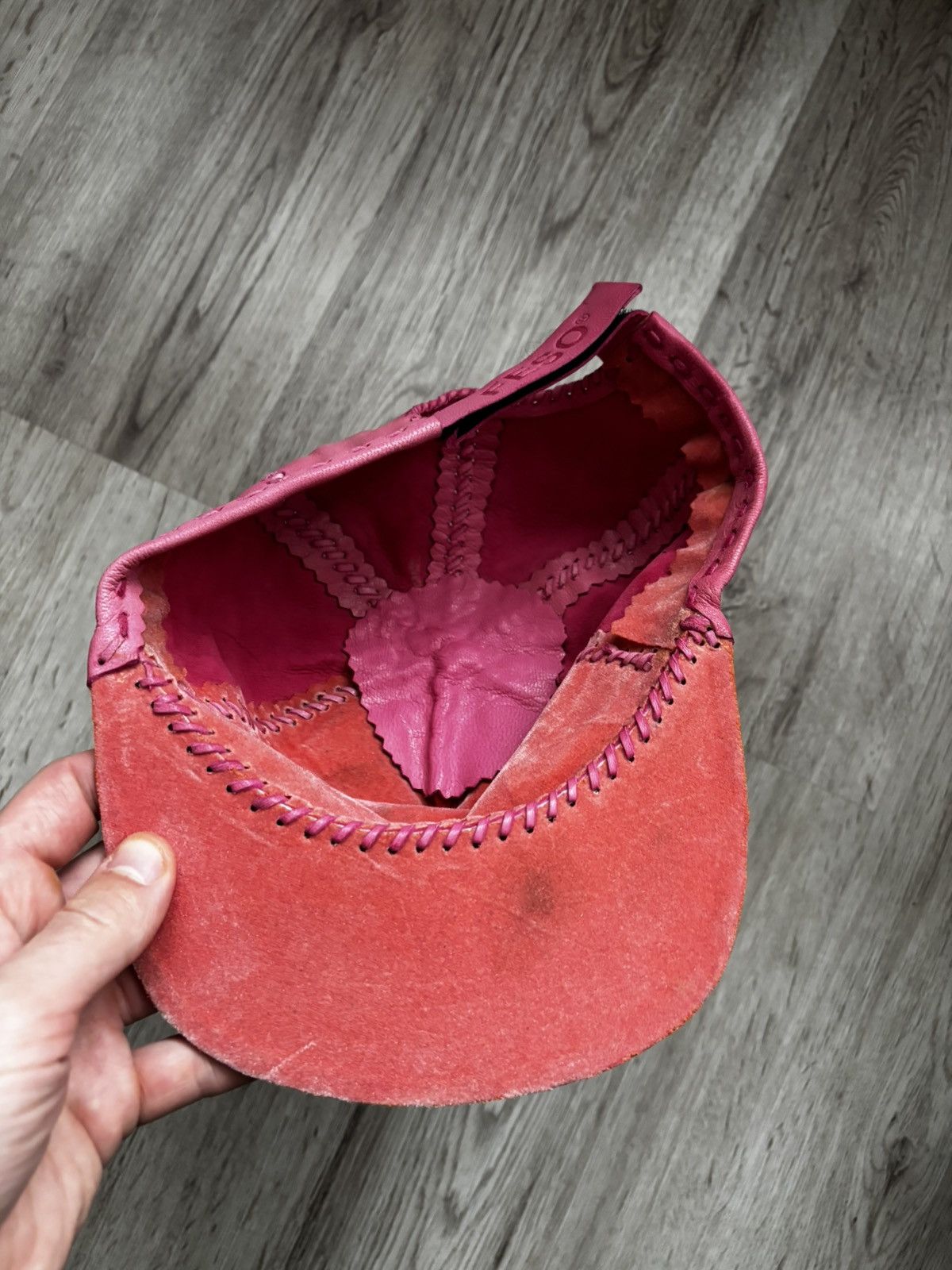 Other Pink Handmade Leather Cap Size ONE SIZE - 10 Thumbnail