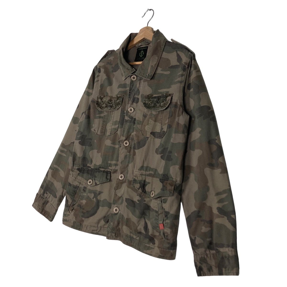 Hysteric Glamour 🔥Camouflage Biker Jacket 291295 Homme Japan Made Size US M / EU 48-50 / 2 - 2 Thumbnail