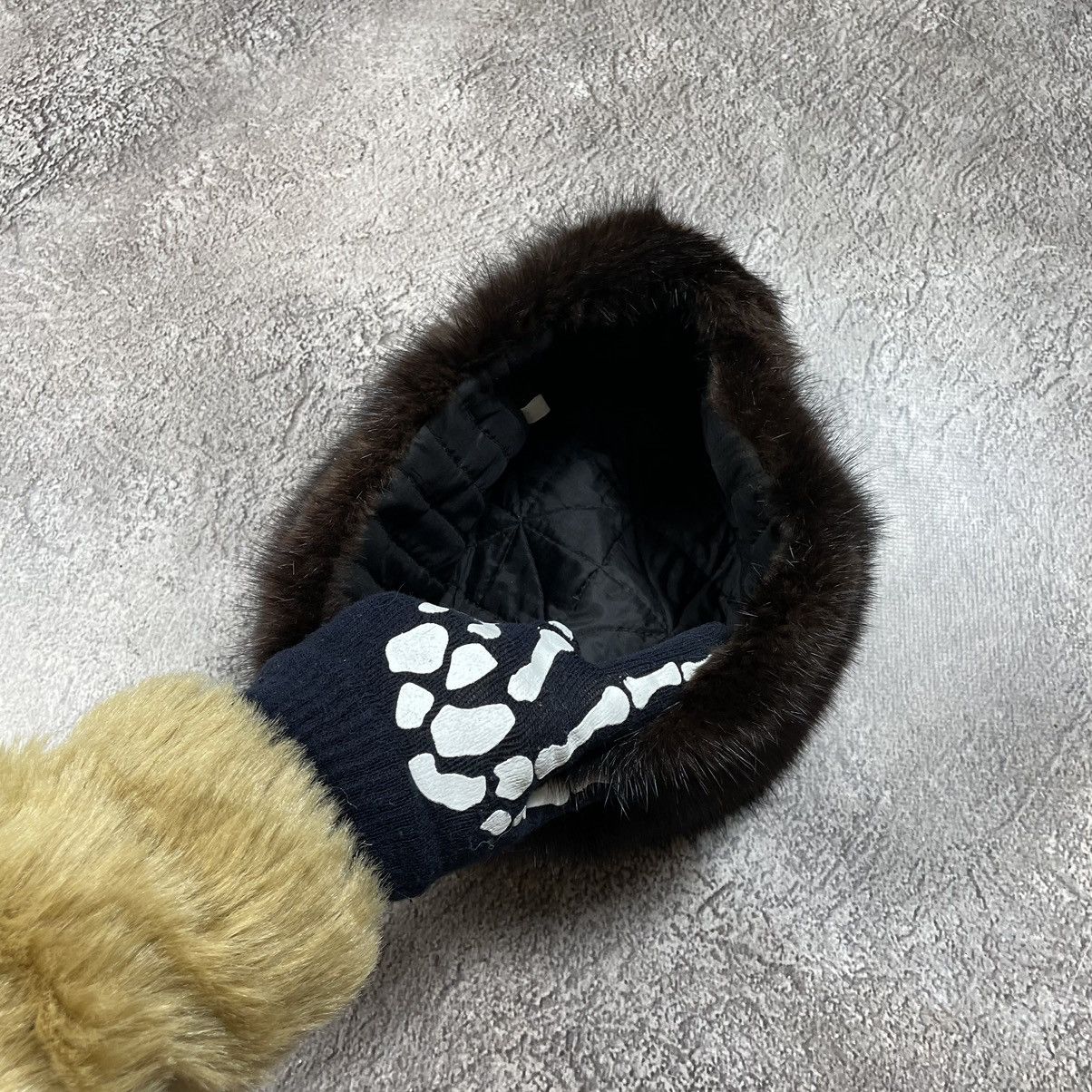 Vintage Vintage 90s Skeleton Hand Fuzzy Beanie Black Grunge Logo OS Size ONE SIZE - 3 Thumbnail