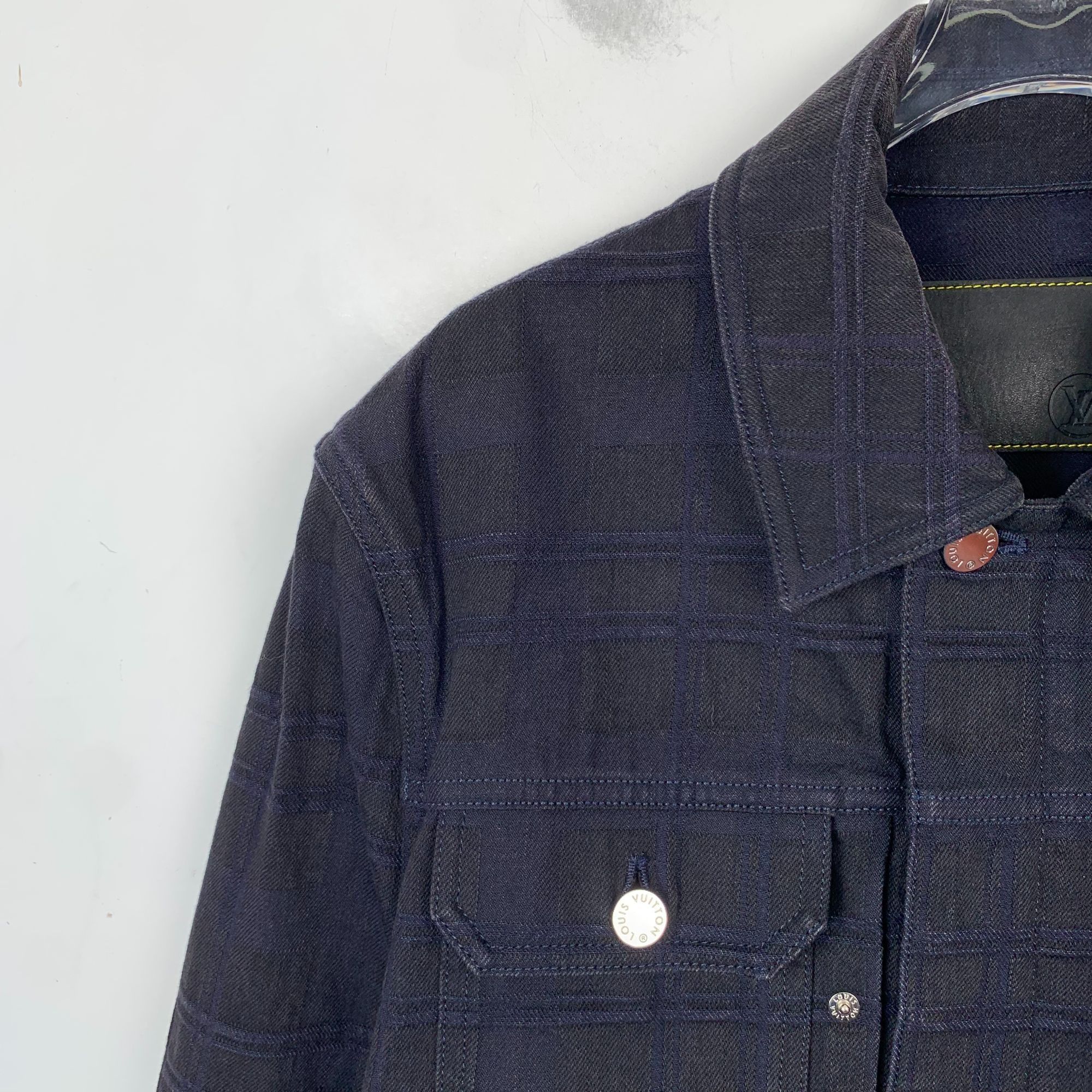Louis Vuitton Louis Vuitton Color-Block Check Cotton Collared Denim Jacket Size US M / EU 48-50 / 2 - 7 Thumbnail