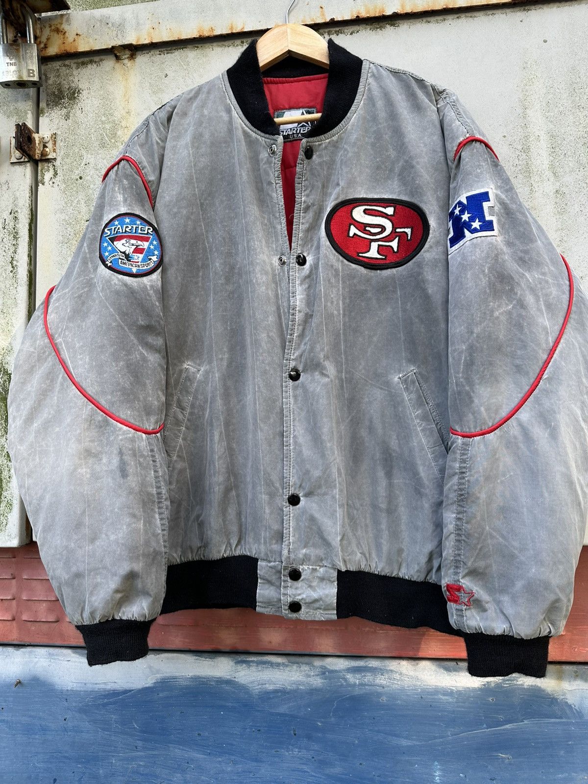 Vintage **grail**Vintage Starter San Francisco 49ers Bomber Jacket Size US XL / EU 56 / 4 - 9 Thumbnail