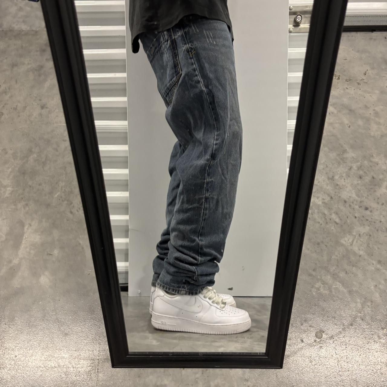 Japanese Brand × Vintage Crazy Vintage Y2K/2000s Grunge Dark Wash Denim Jeans! Size US 34 / EU 50 - 2 Thumbnail