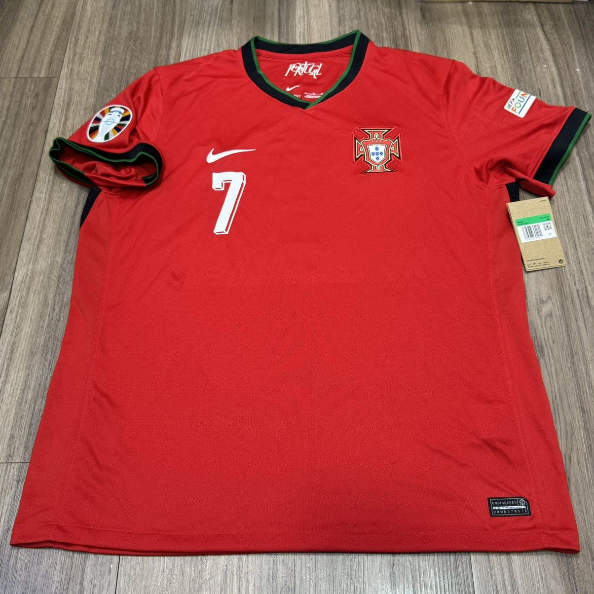 Nike Portugal Euro2024 home shirt #7 Ronaldo (bnwt) Size US XL / EU 56 / 4 - 1 Thumbnail