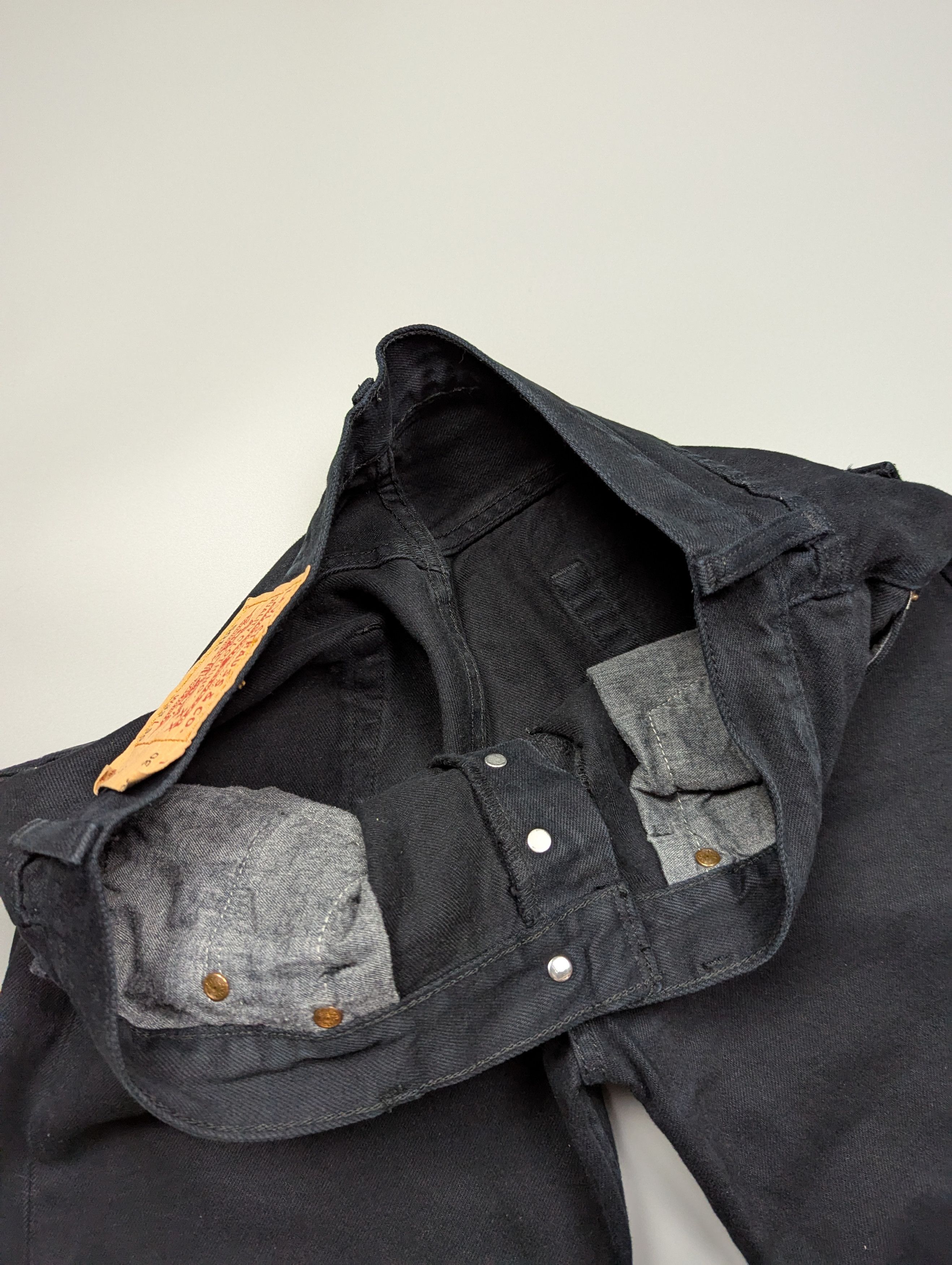 Levi's Levi's 501 Vintage Men's Black Straight Loose Fit Jeans Size US 33 - 6 Thumbnail