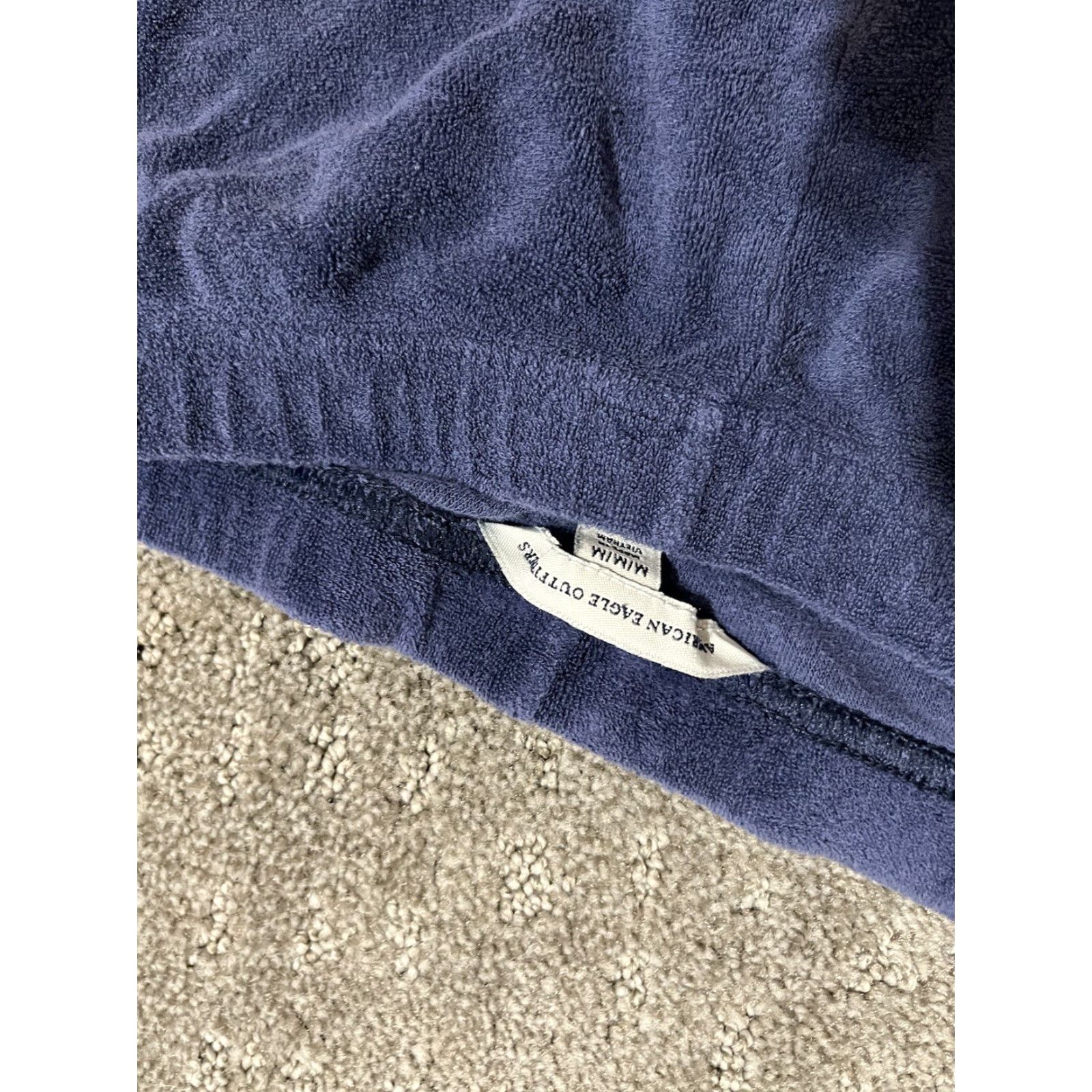 American Eagle Outfitters American Eagle Outfitters Womens Blue Velour Solid Shorts Medium Size 32" / US 10 / IT 46 - 3 Thumbnail